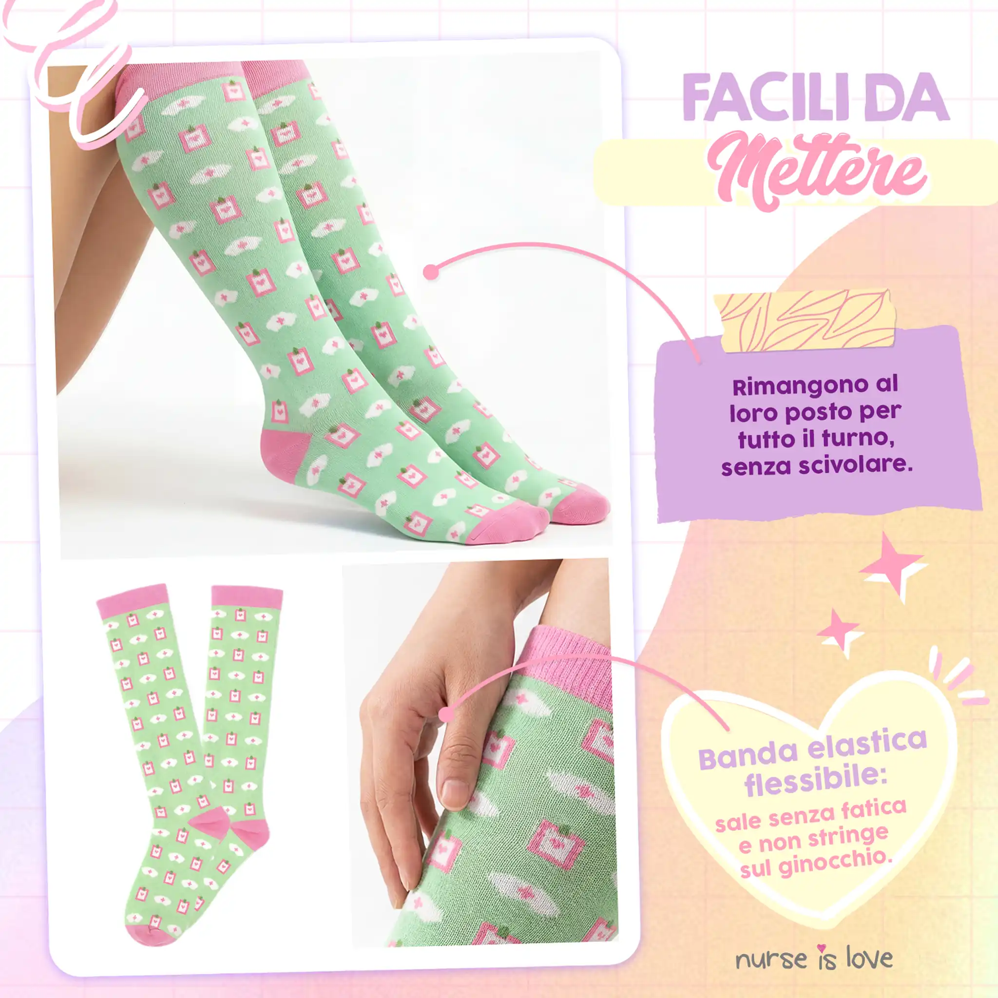 Calze a compressione verde