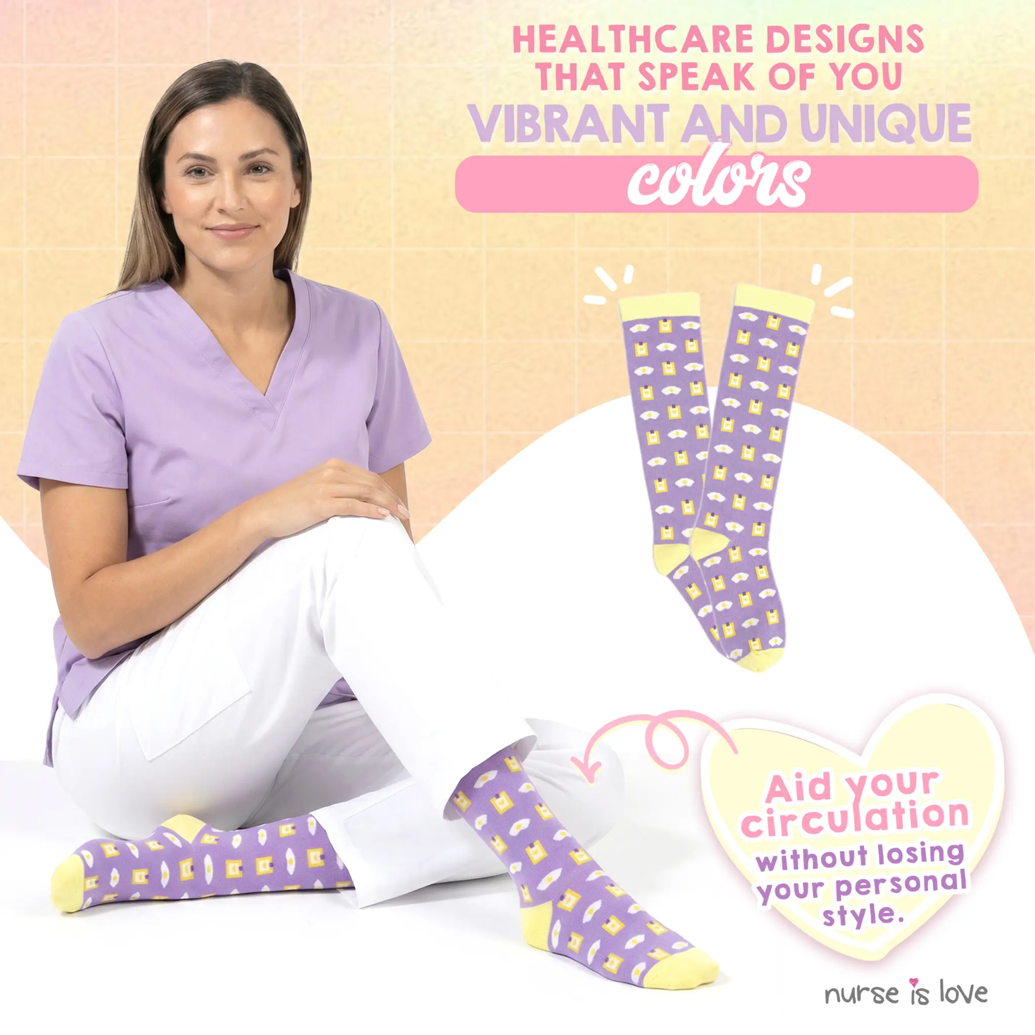 Purple Compression Socks