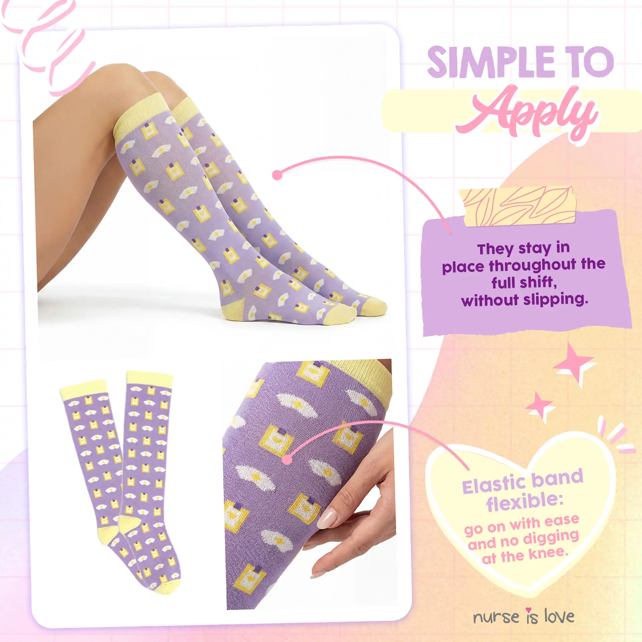 Purple Compression Socks