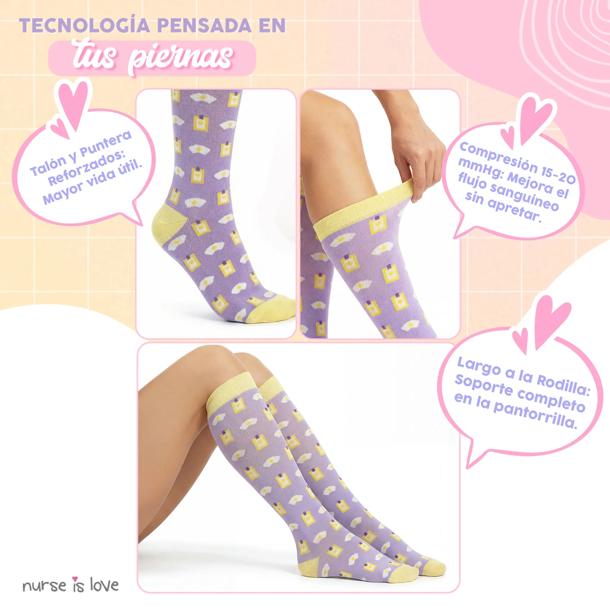 Purple Compression Socks