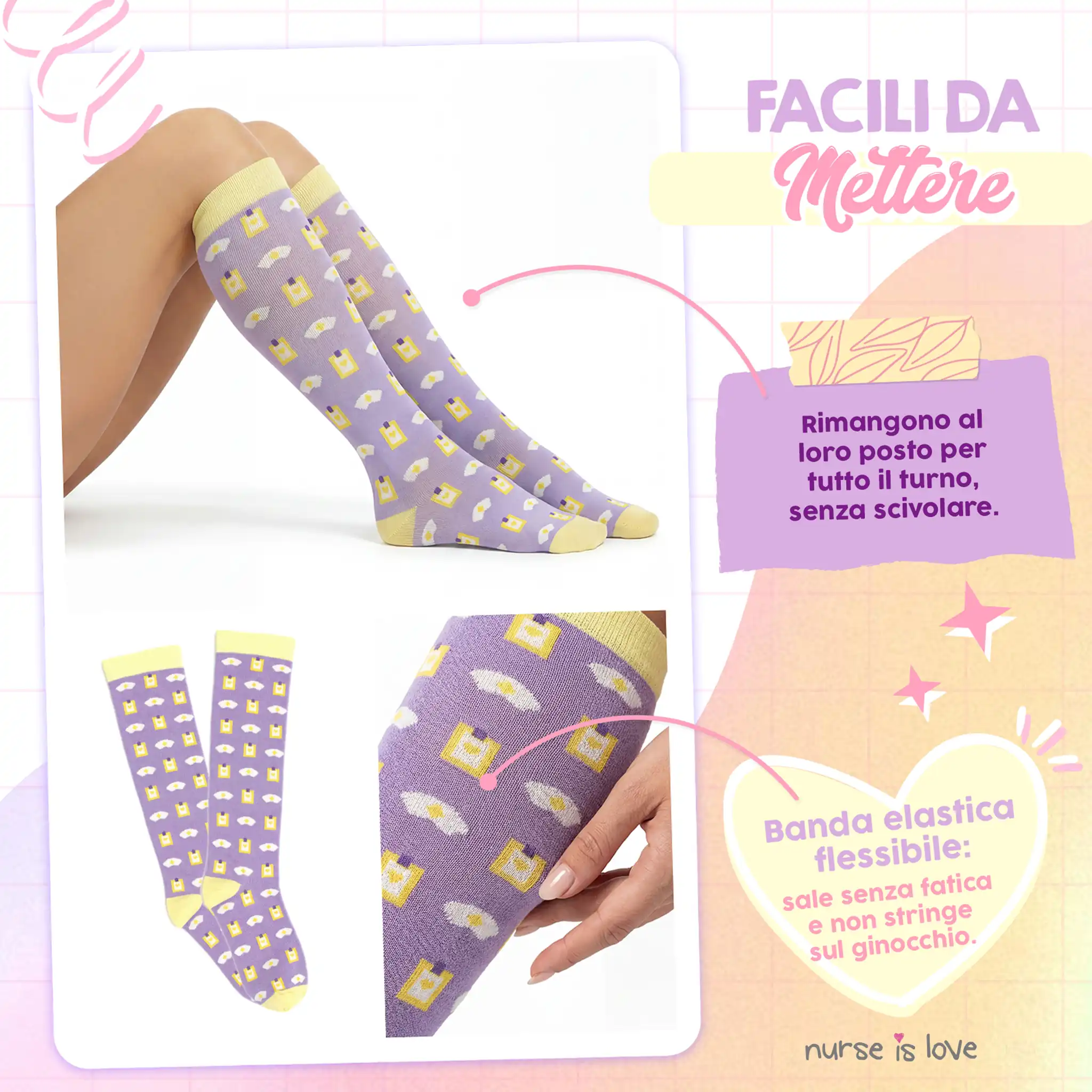 Calze a Compressione Viola