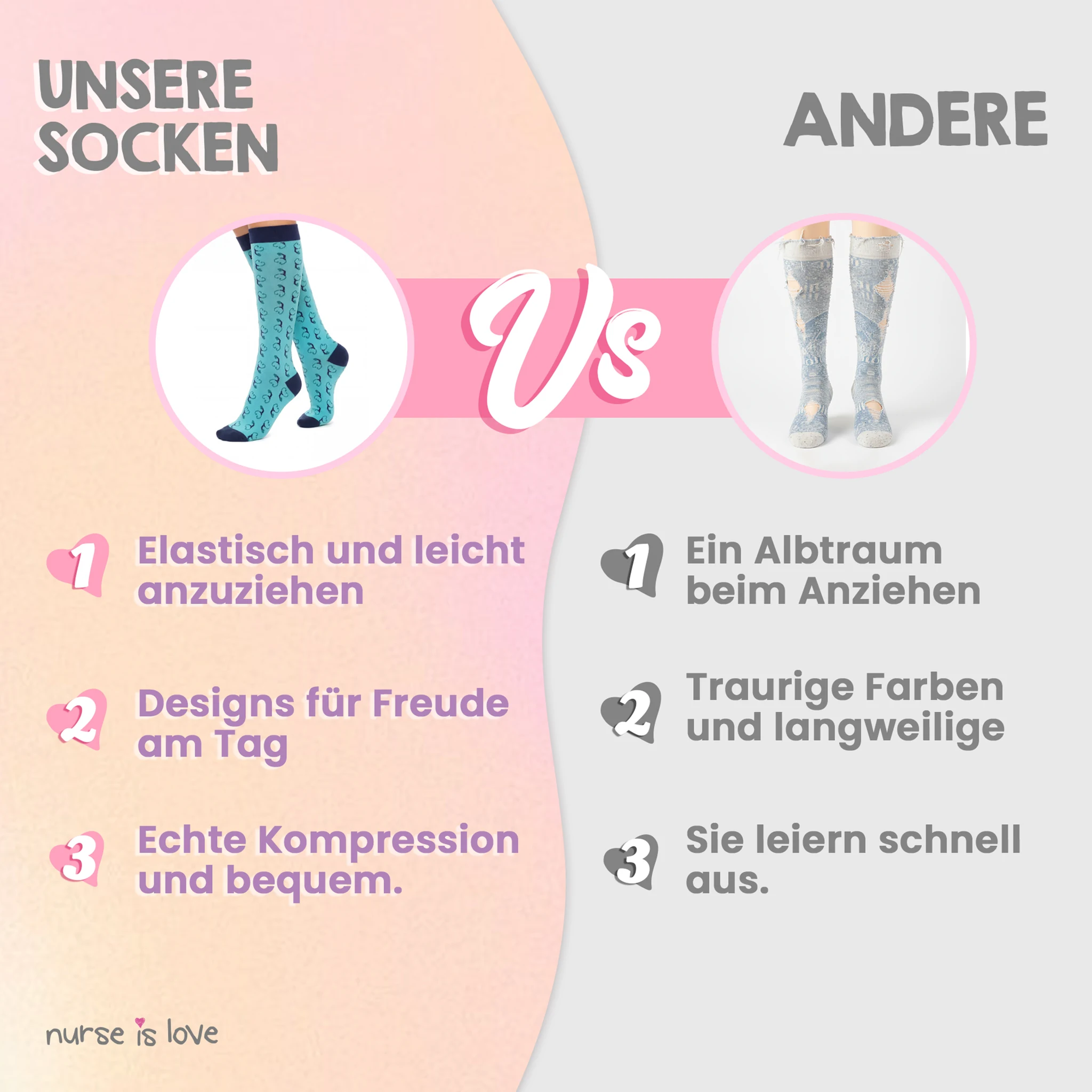 Kompressionsstrümpfe Stethoskop Blau