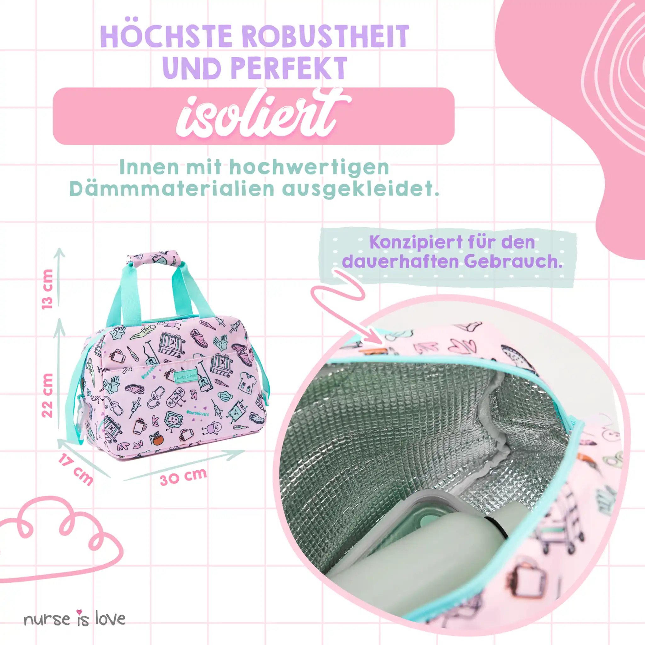 Lila Kaffee Kühltasche 