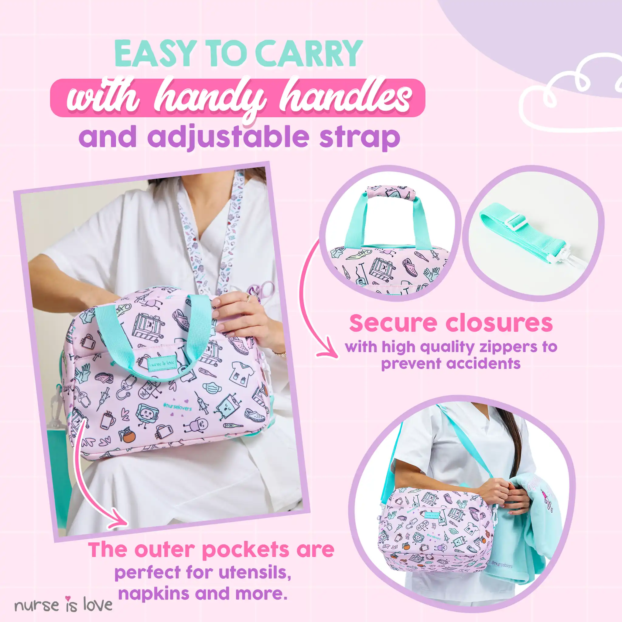 Purple Coffe Thermal Food Carrier