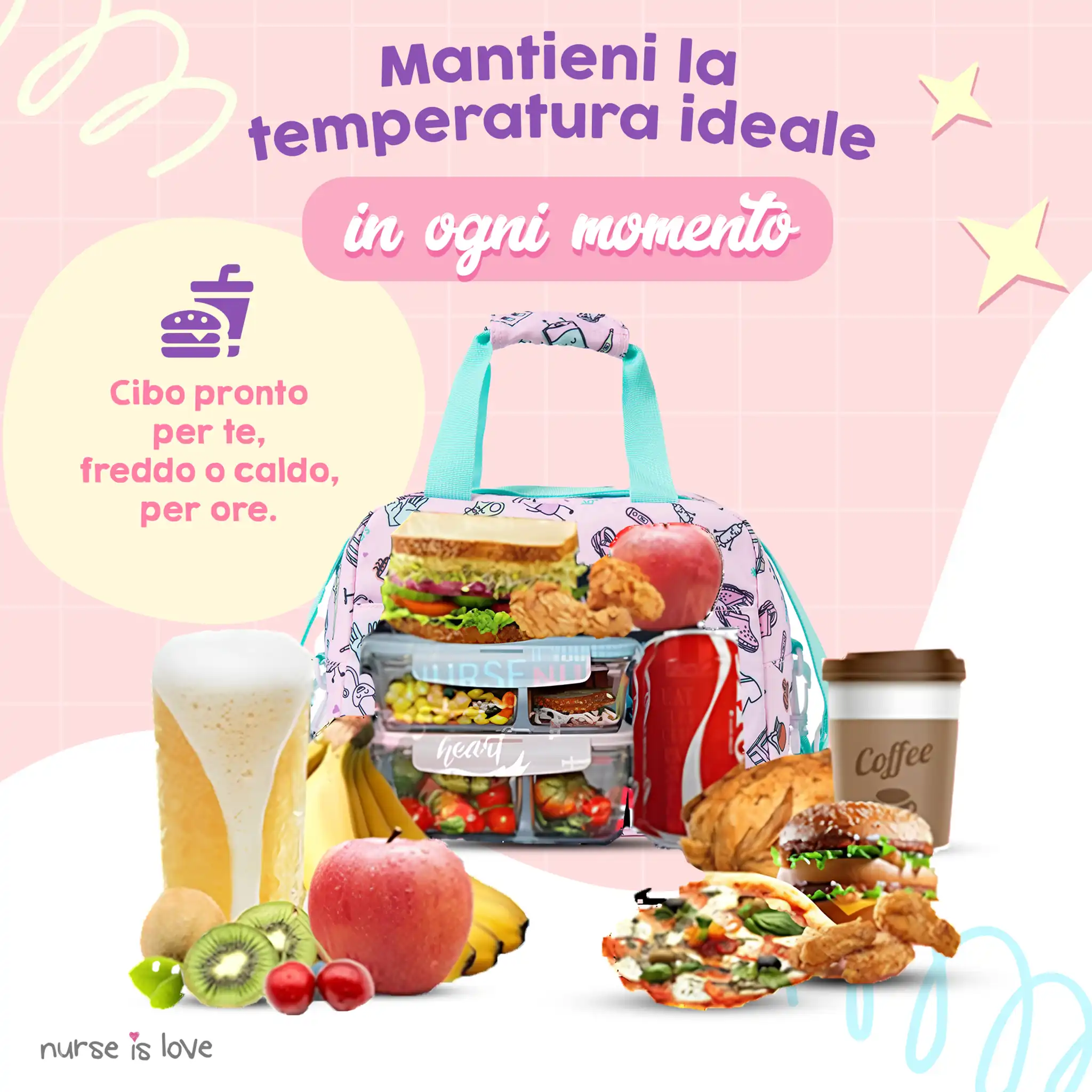 Borsa Termica Viola Caffè