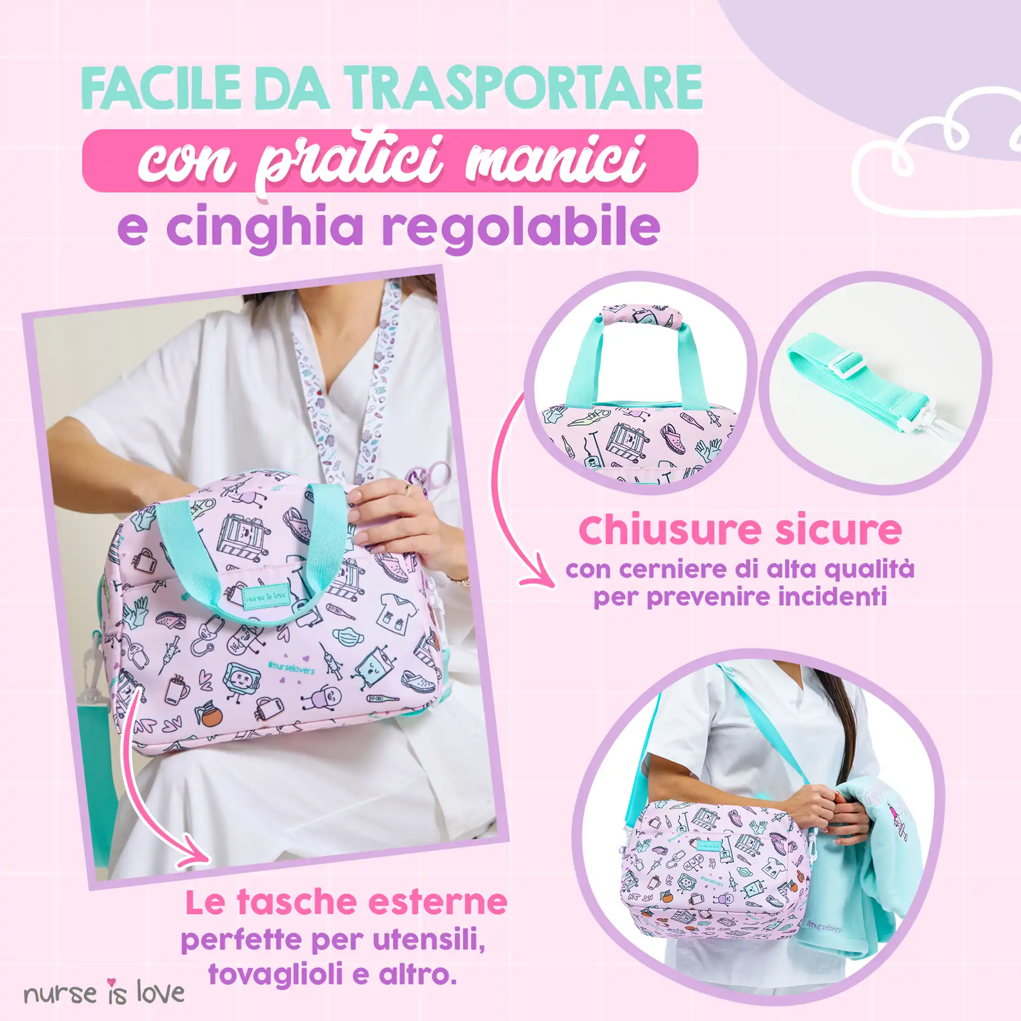 Borsa Termica Viola Caffè