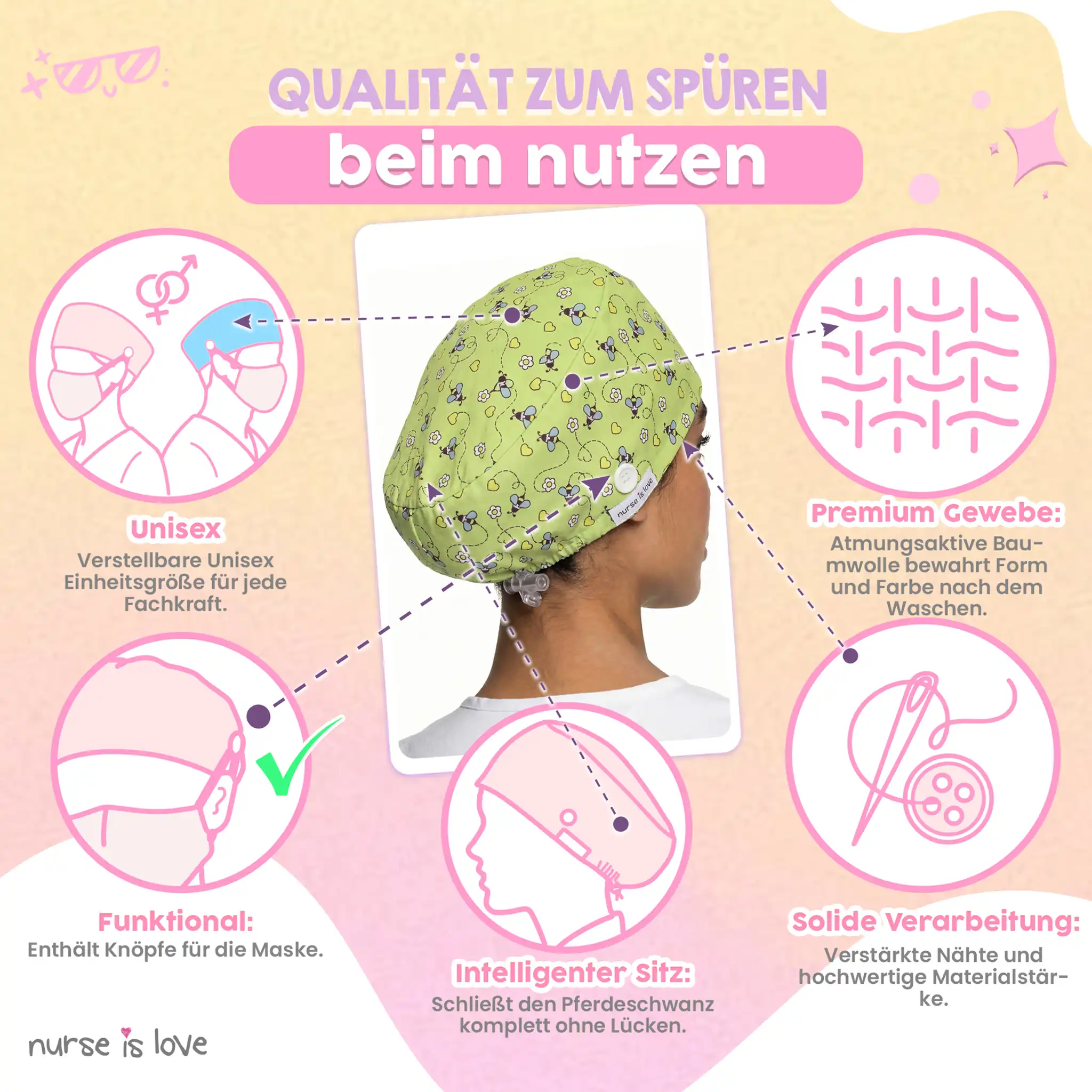 Bienenhut für Krankenschwestern