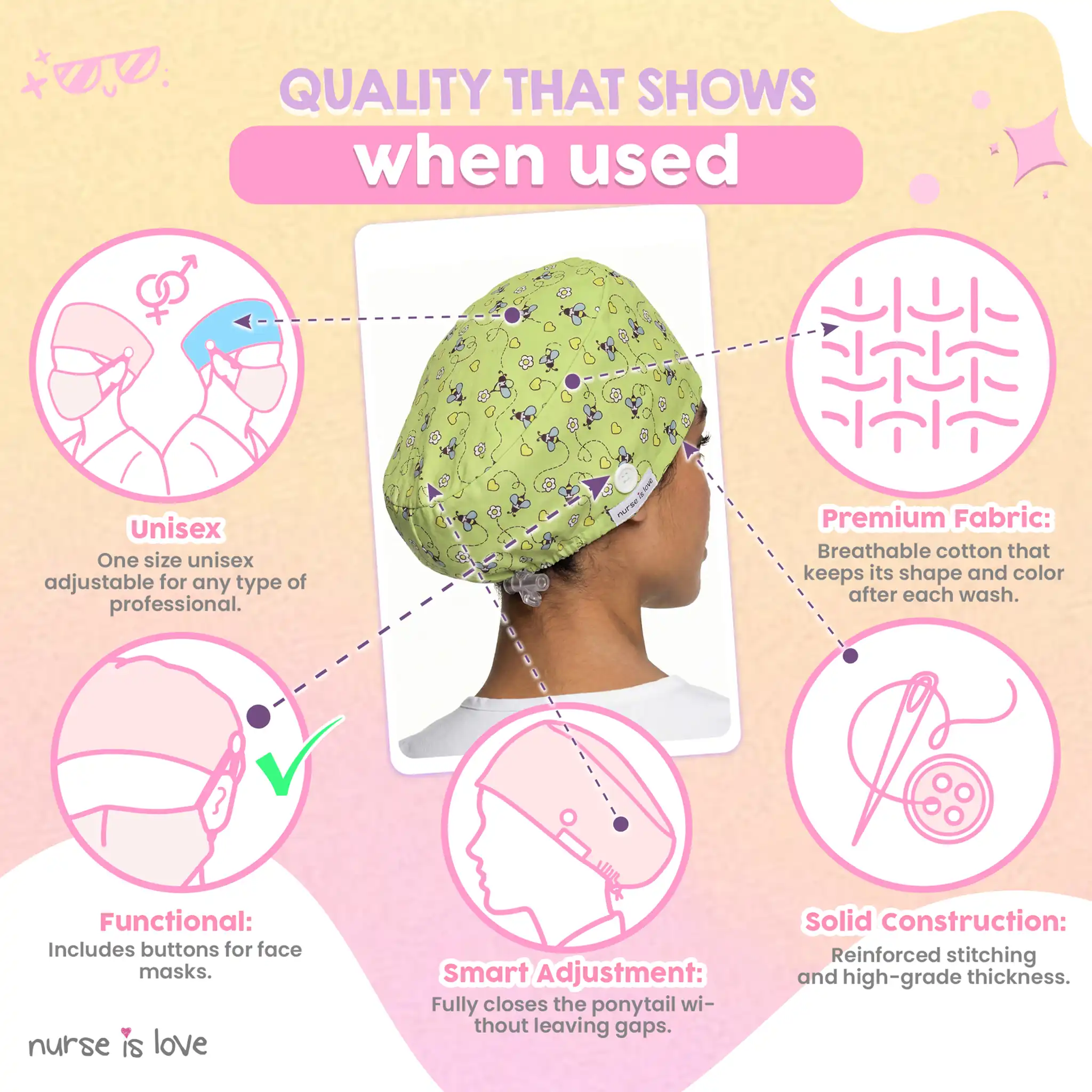 Bee Cap for Nurses