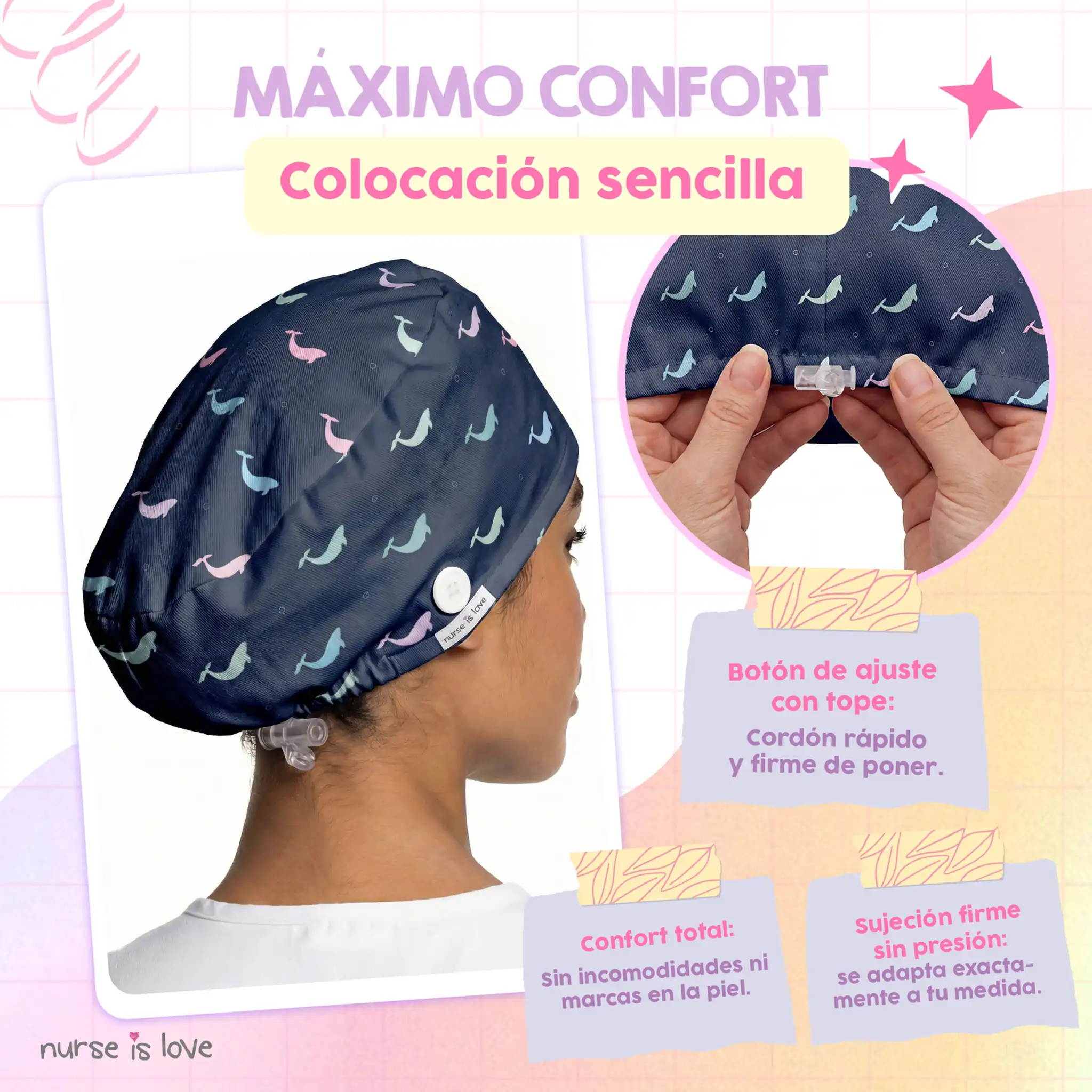 Gorro Ballenas para Enfermeras
