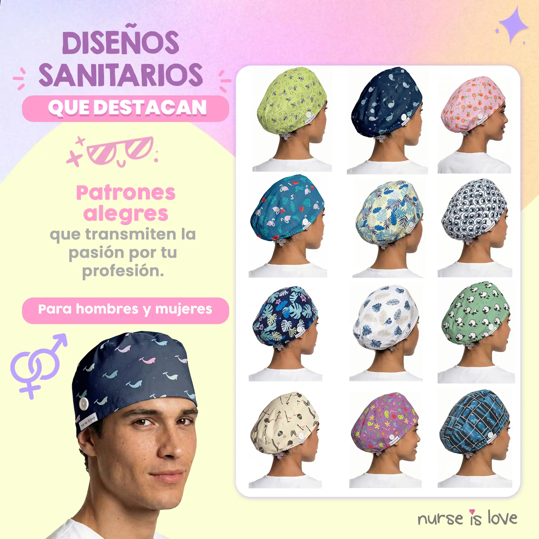 Gorro Ballenas para Enfermeras