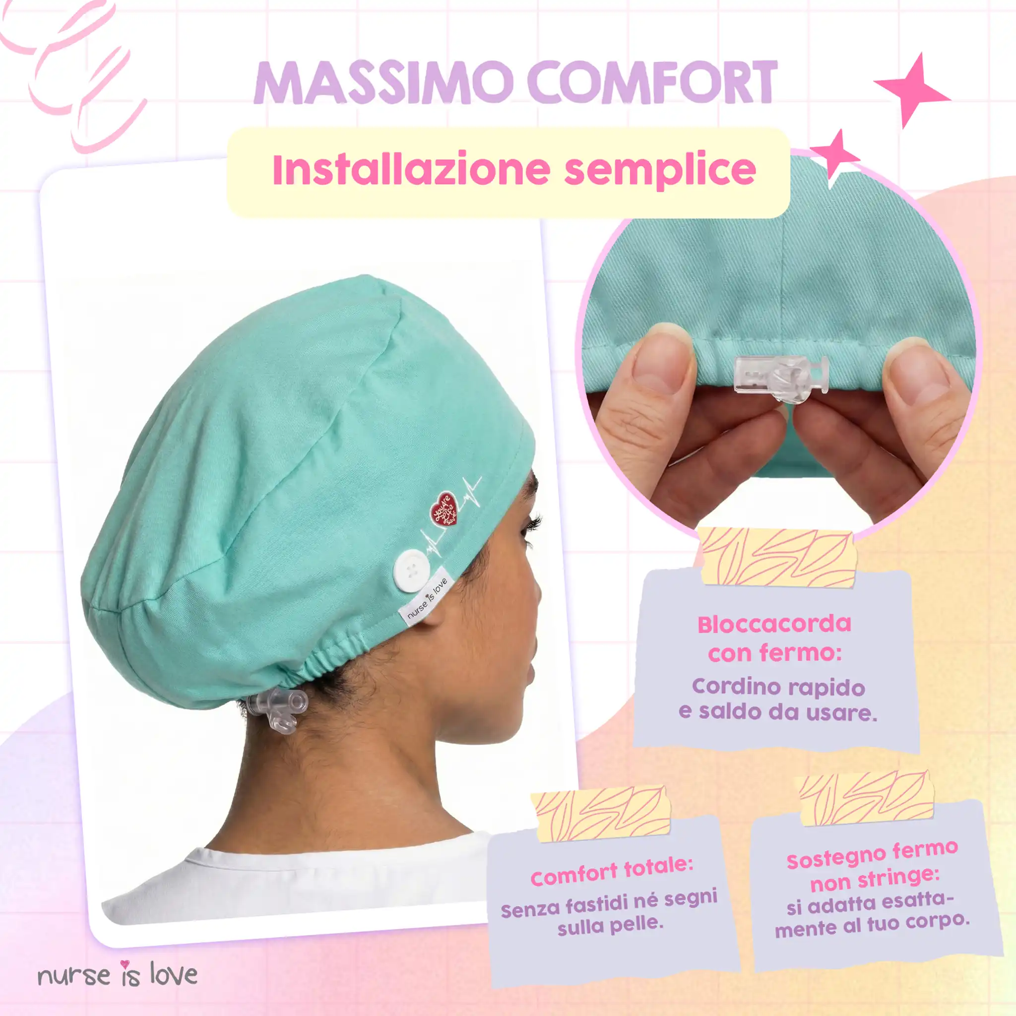 Cappello Azzurro Chiaro per Infermiere 