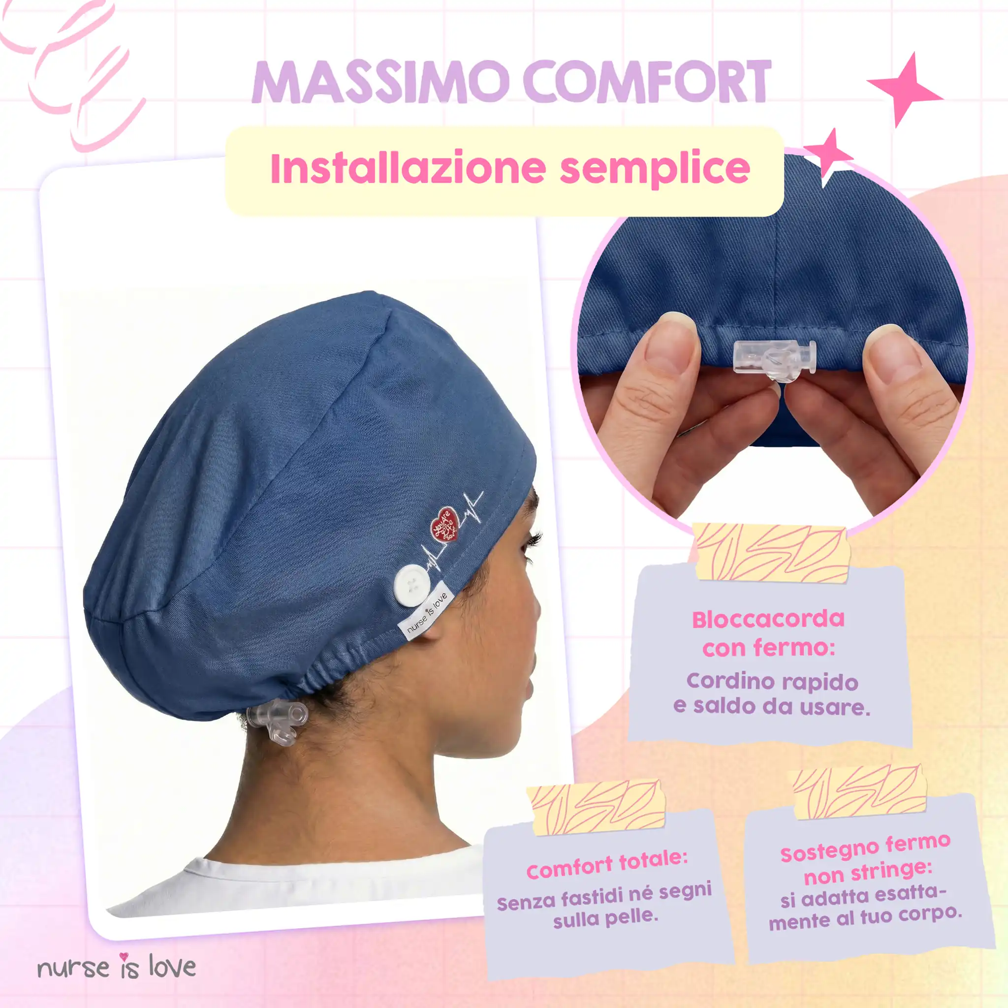 Cappello Navy per Infermiere 