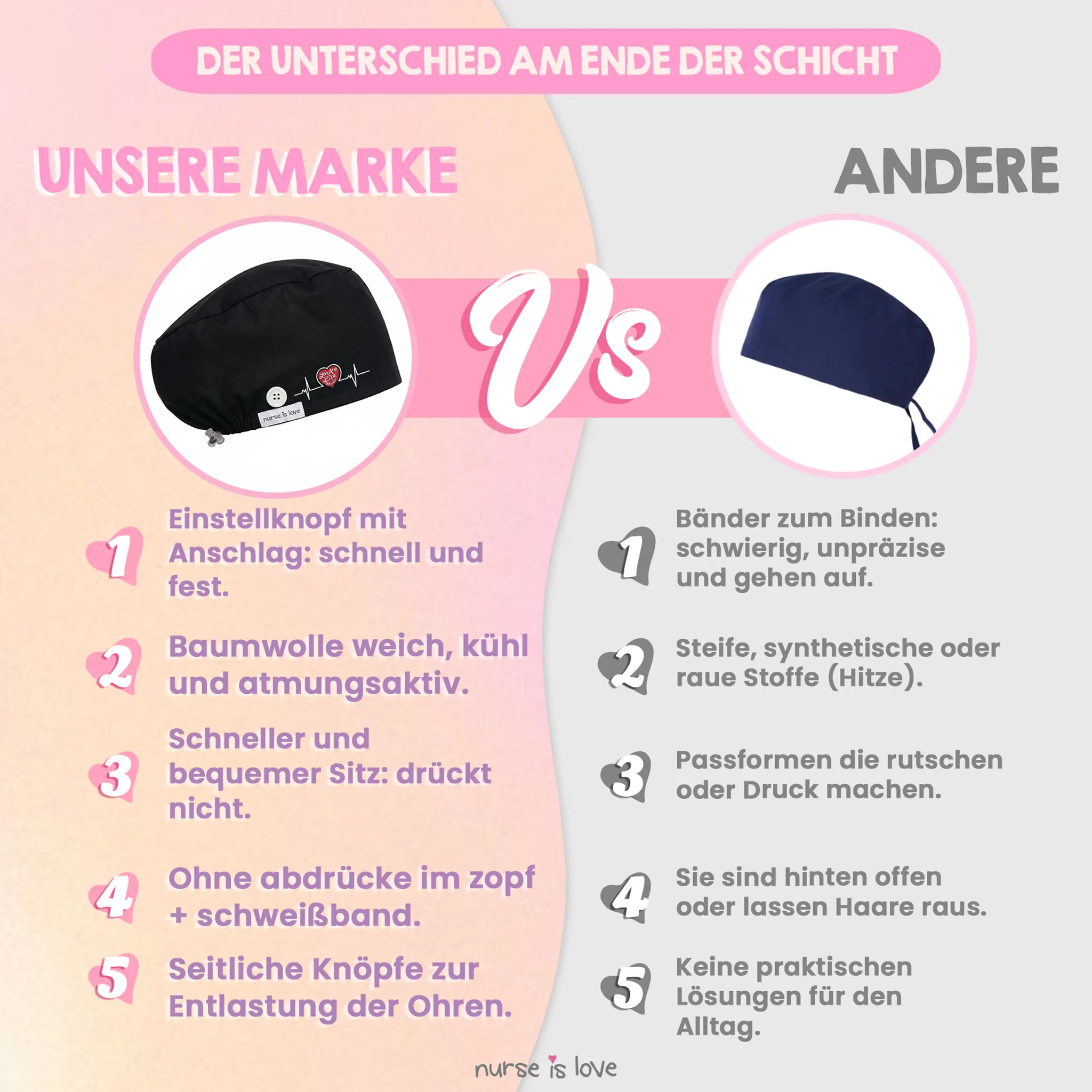 Schwarze Haube für Krankenschwestern