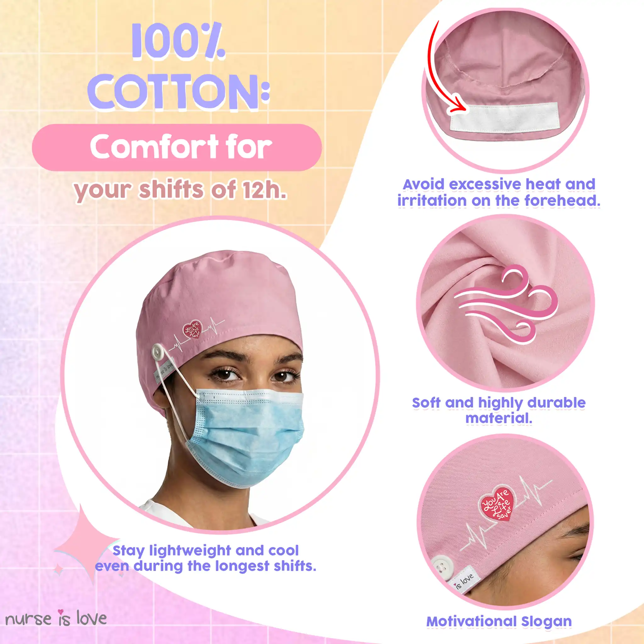 Pink Nurse's Cap