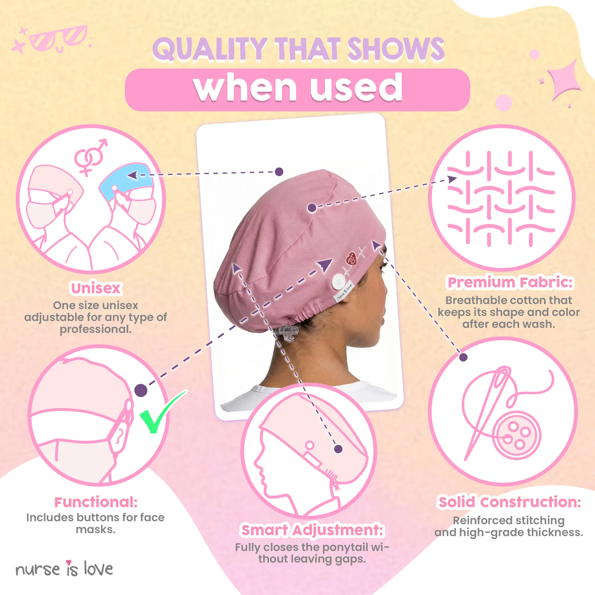 Pink Nurse's Cap