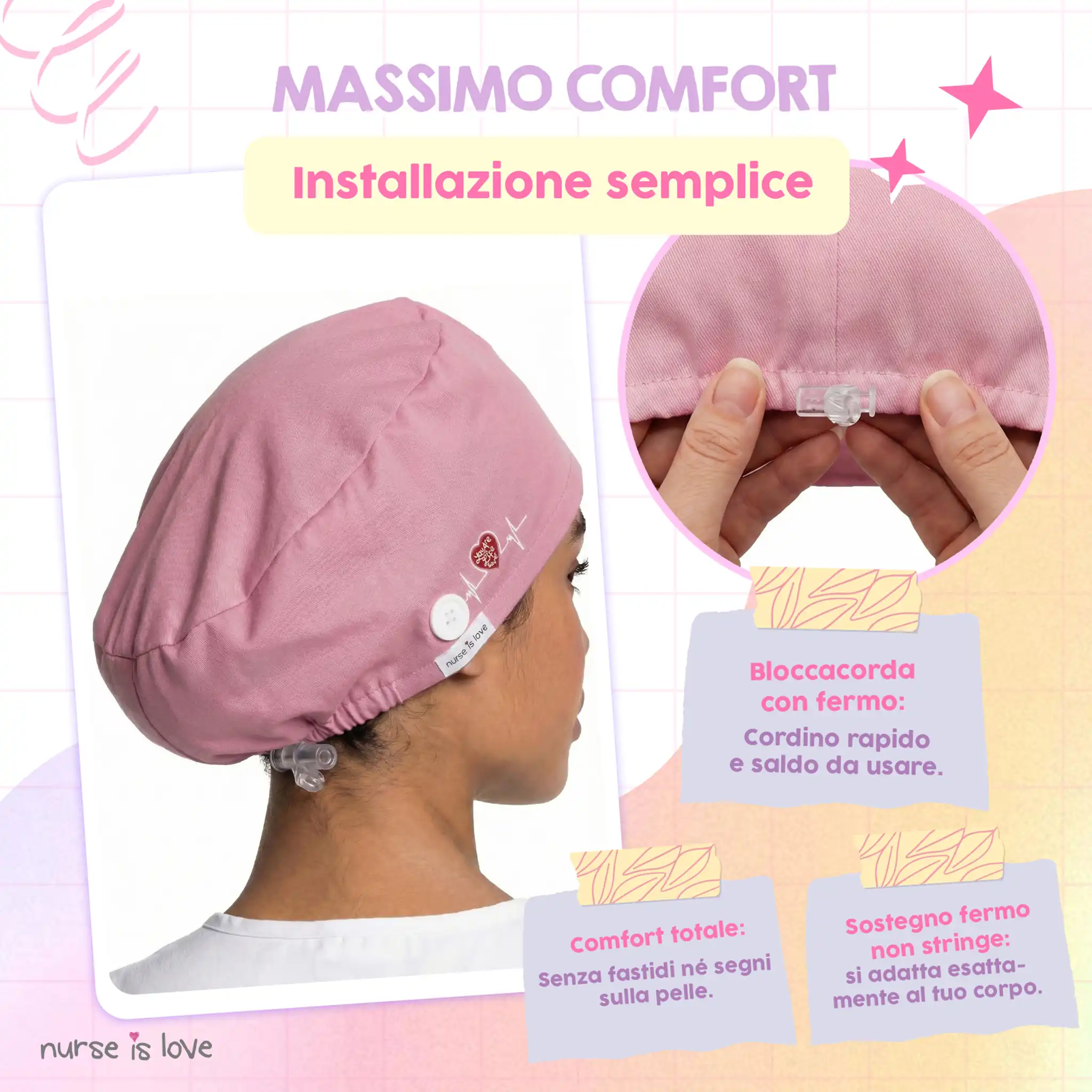 Cappello Rosa per Infermiere