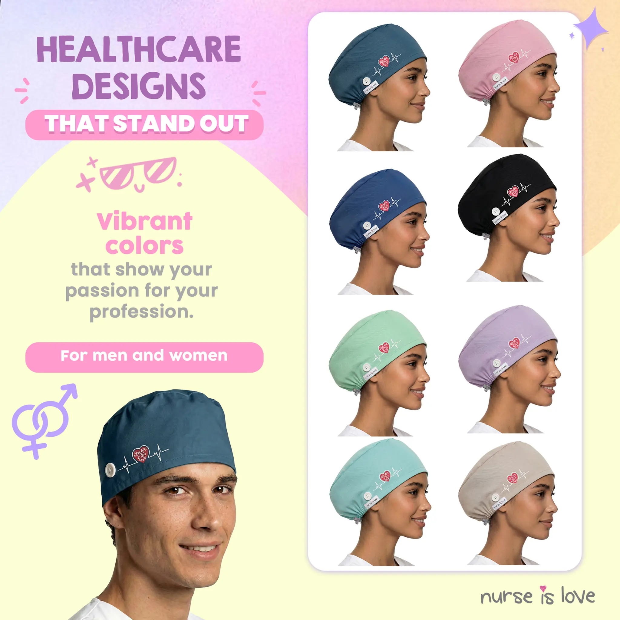 Dark Green Nurse's Cap