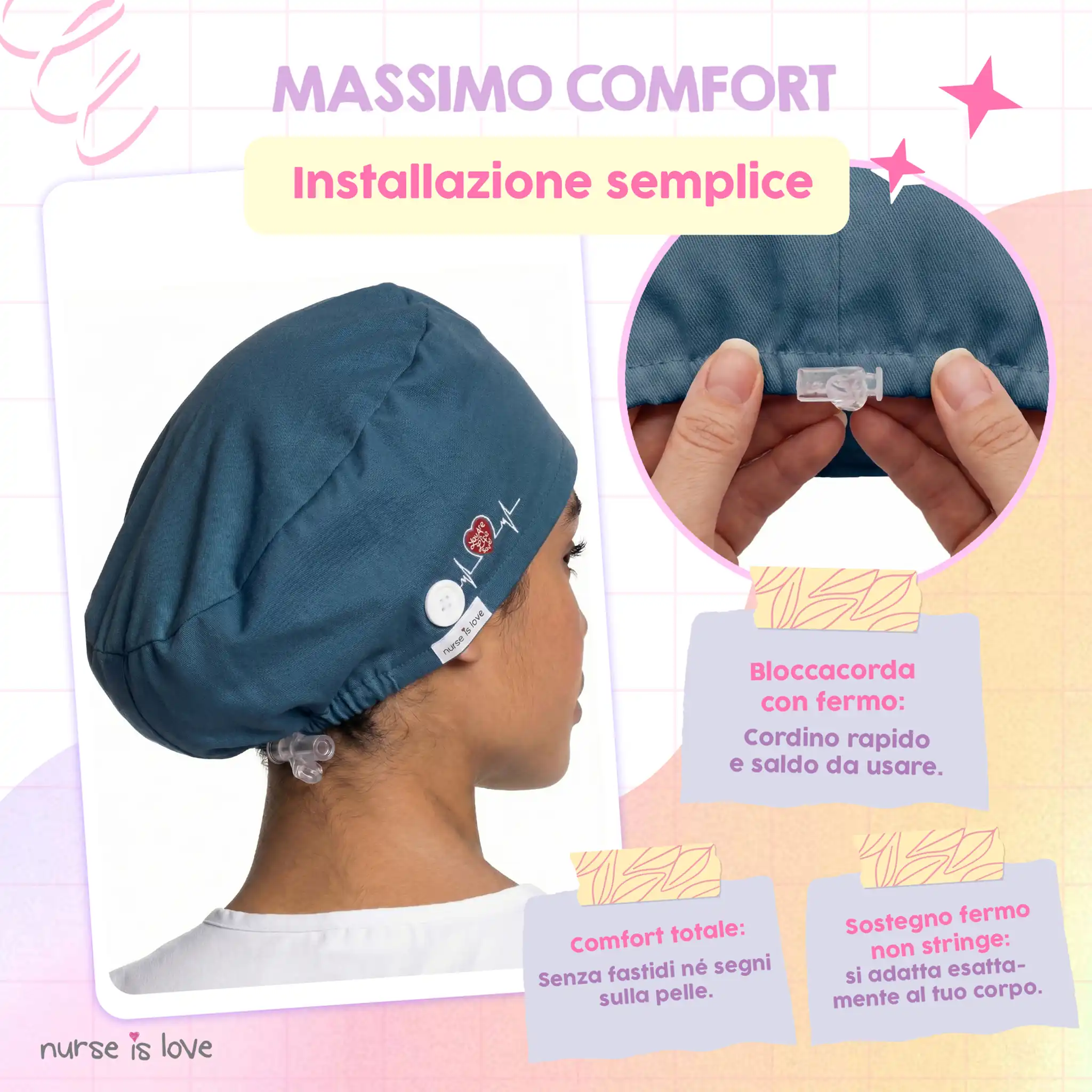 Cappello Verde Scuro per Infermiere 
