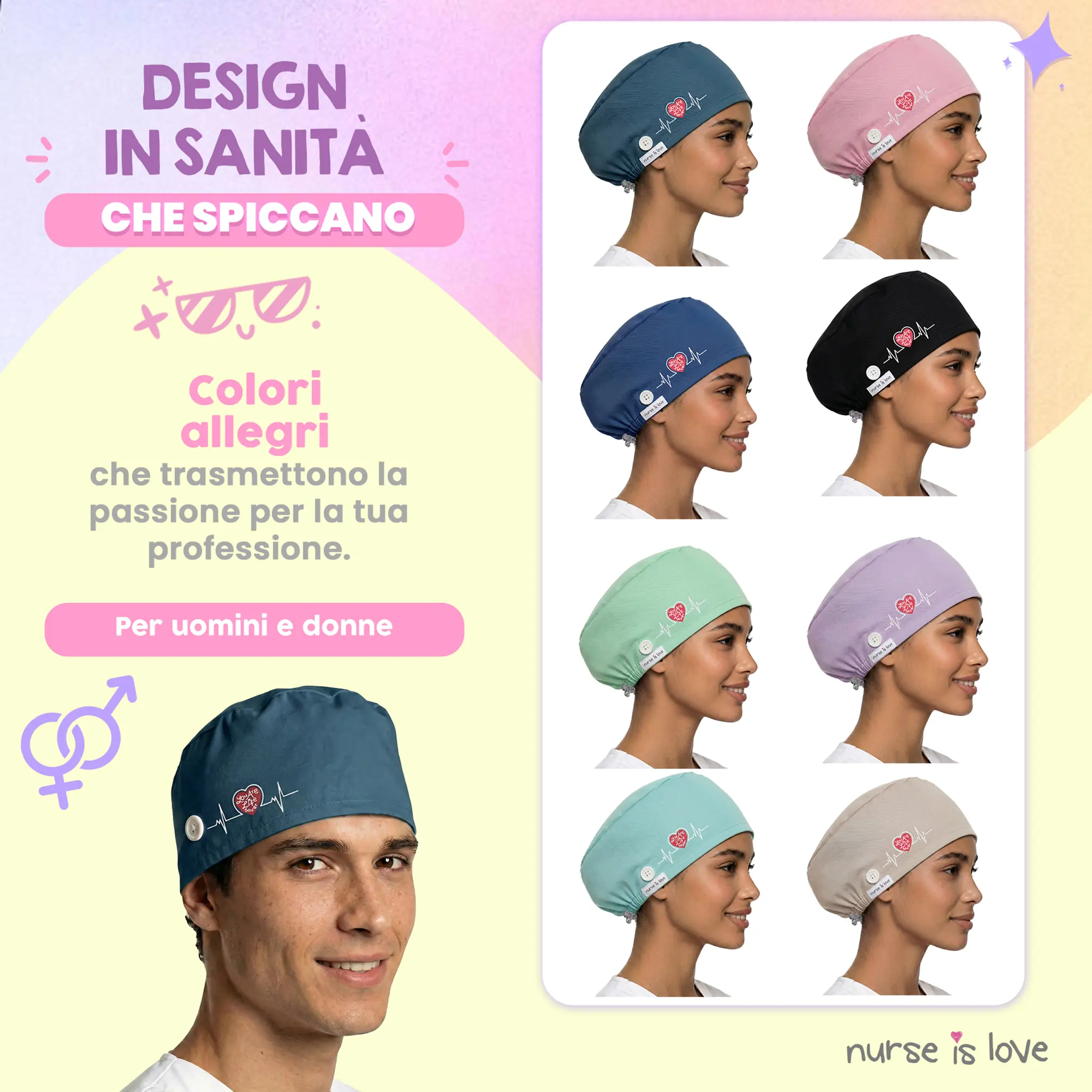 Cappello Verde Scuro per Infermiere 