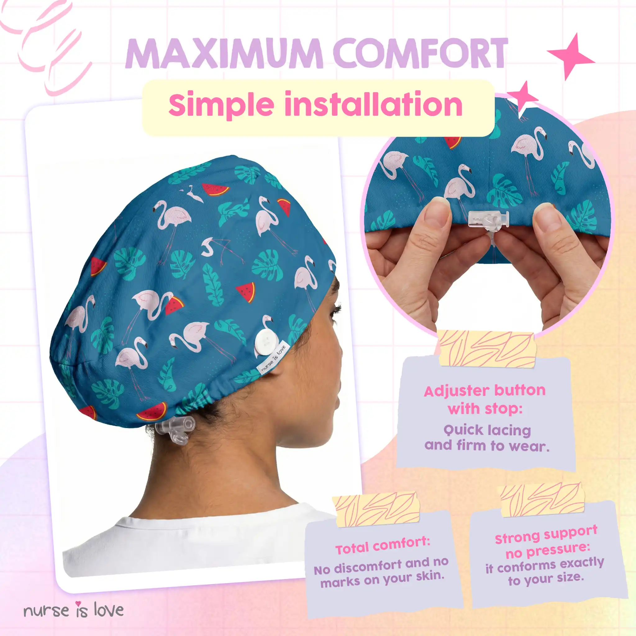 Flamingo Cap for Nurses