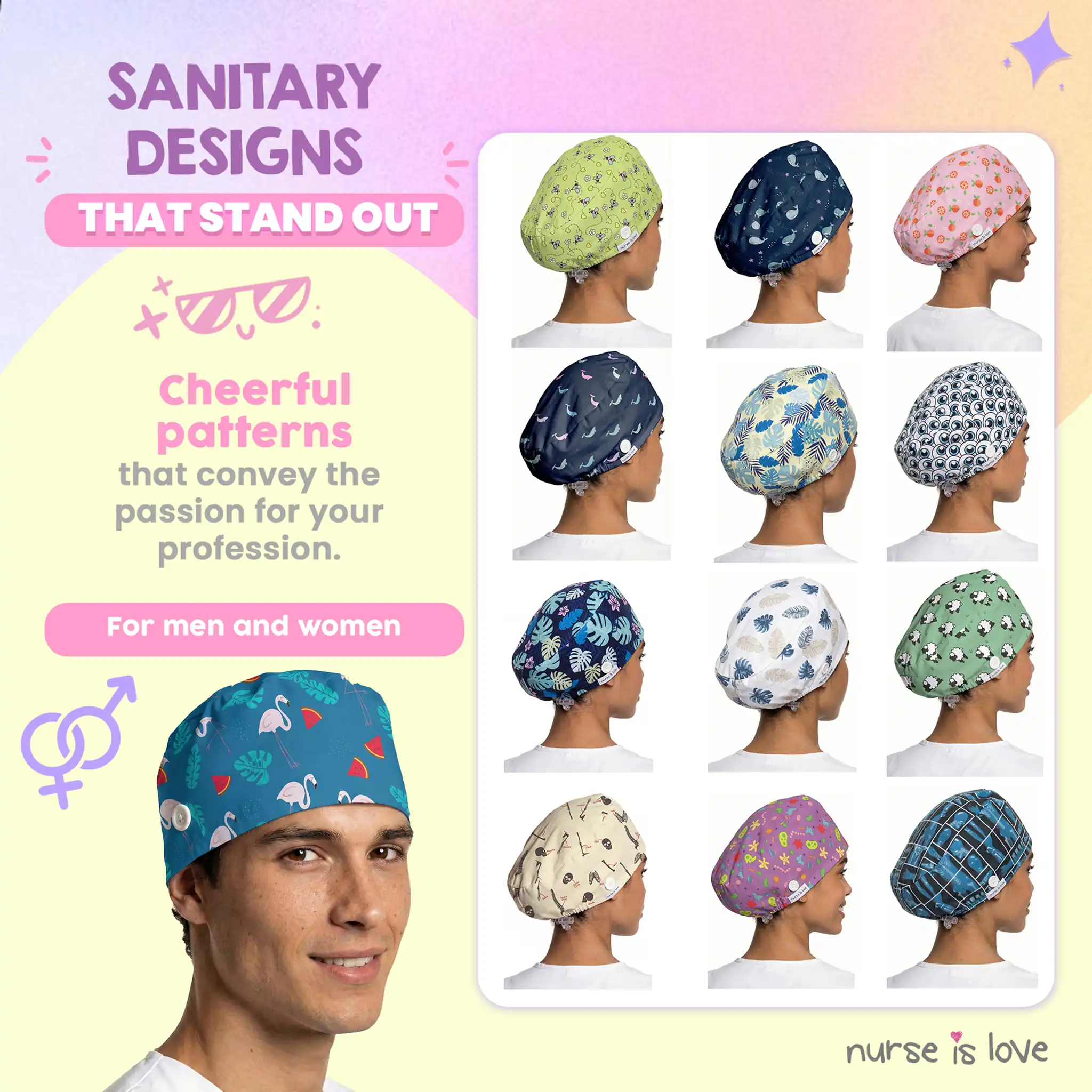 Flamingo Cap for Nurses