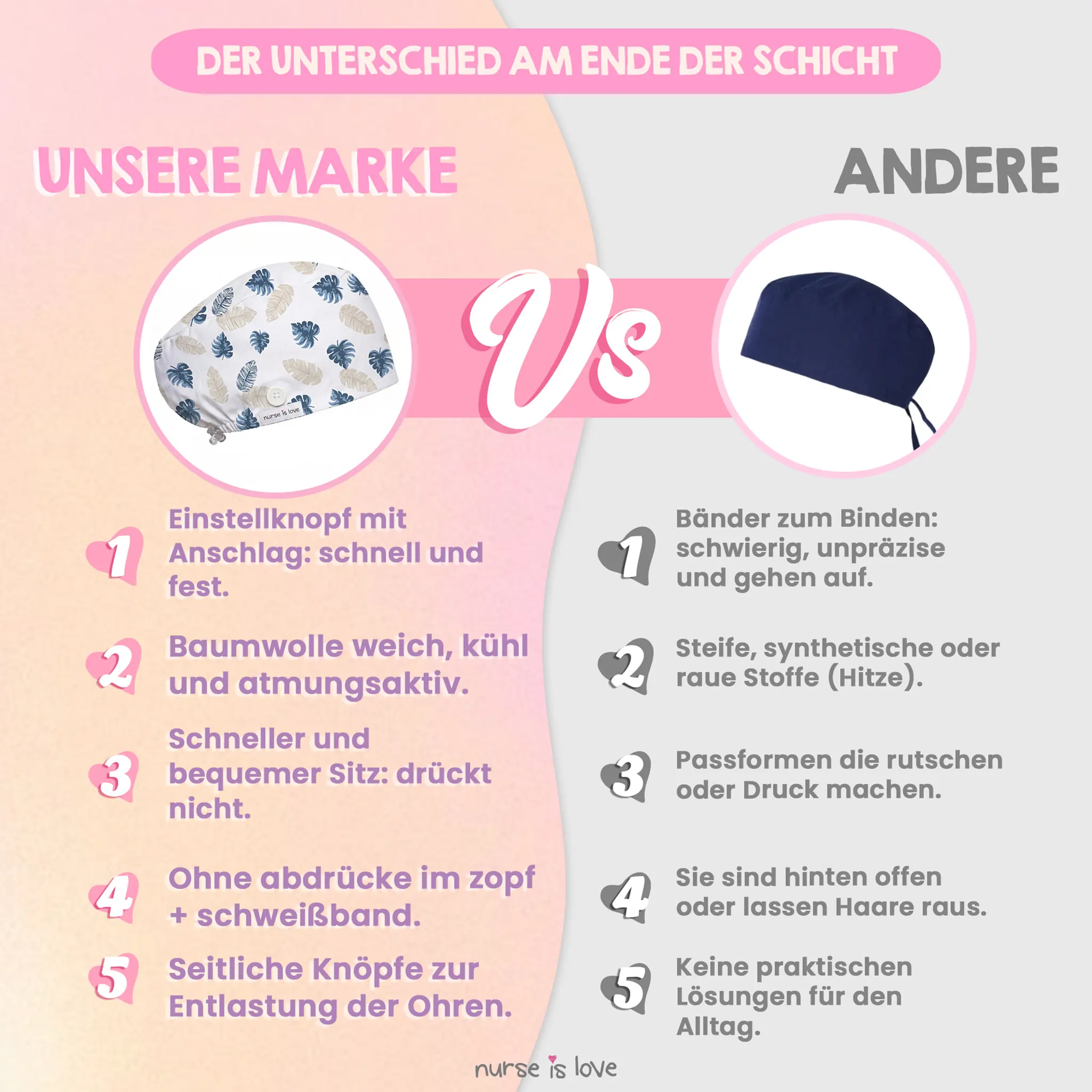 Perlenblatthut für Krankenschwestern