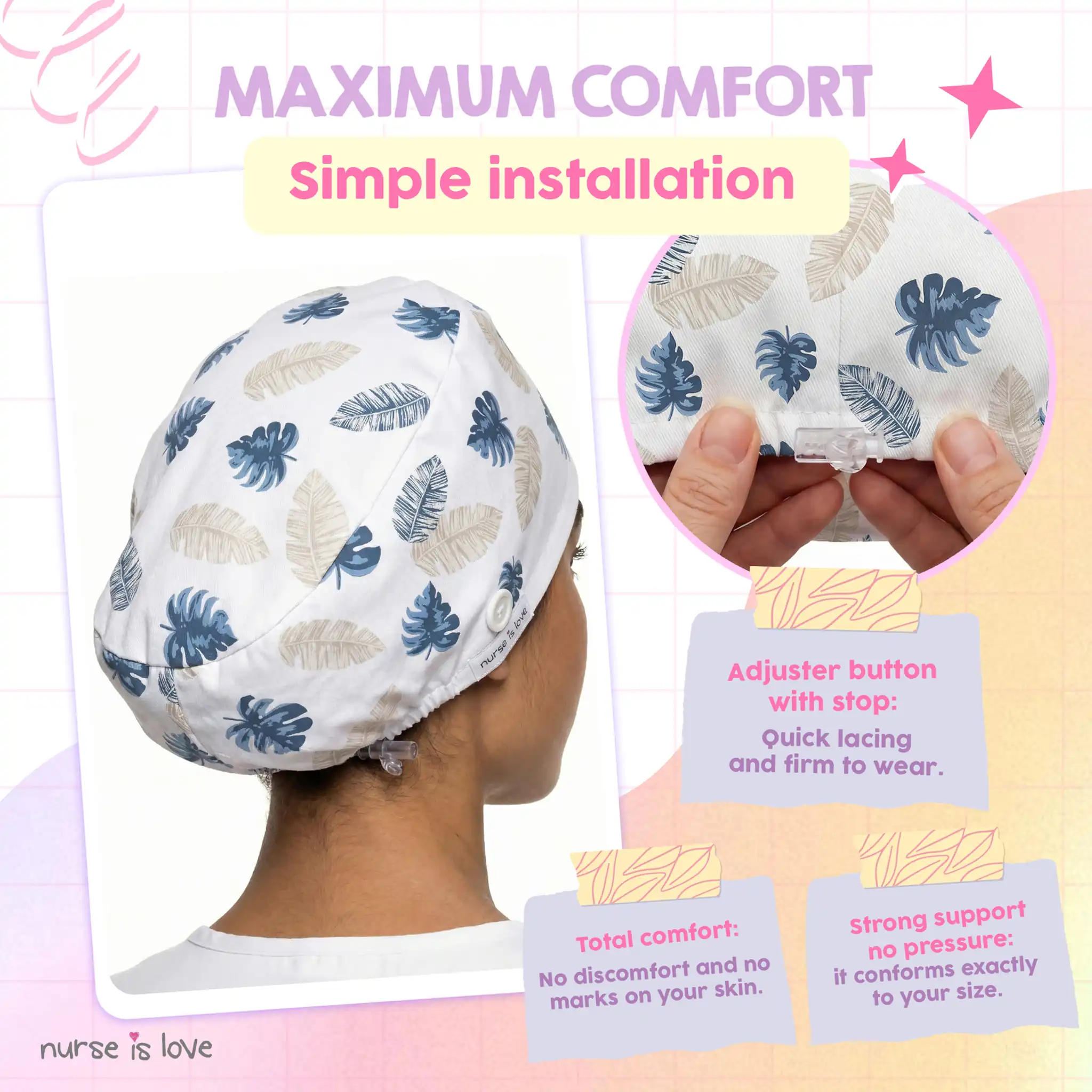 Pearl Leaf Cap for Nurses