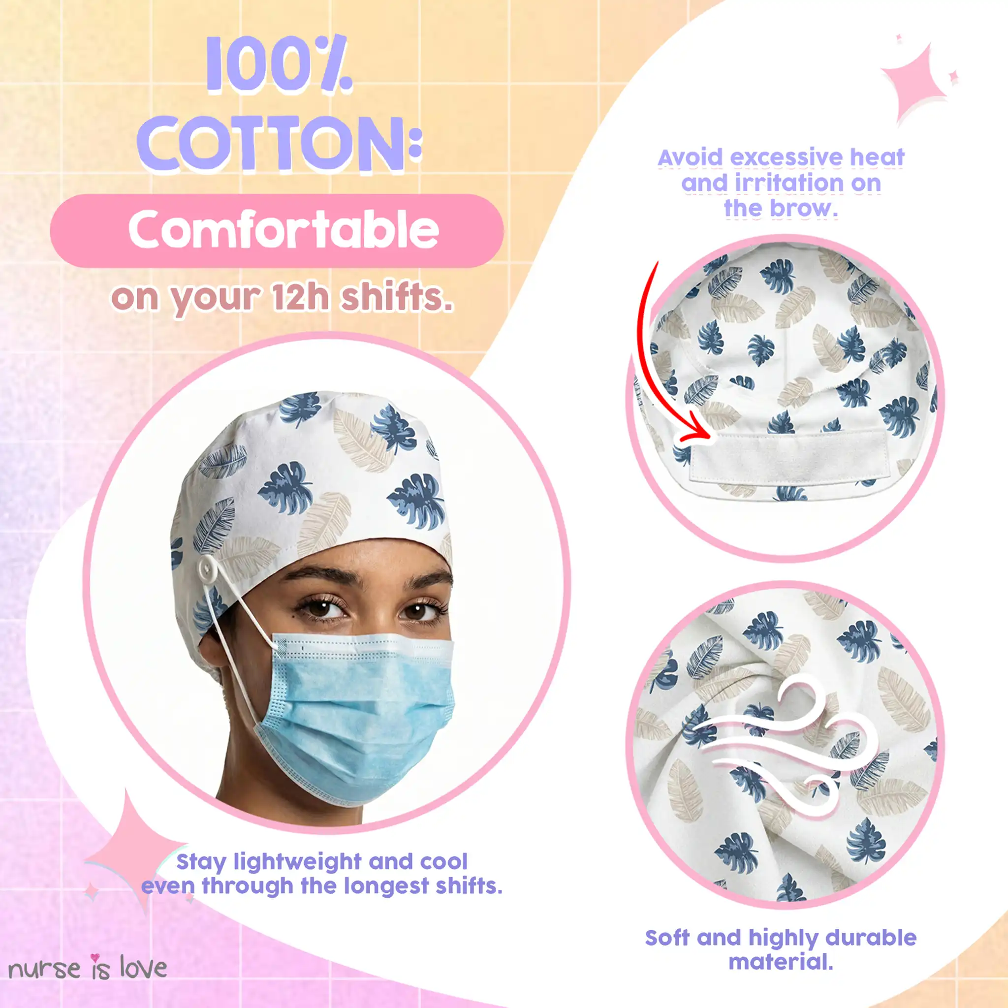 Pearl Leaf Cap for Nurses
