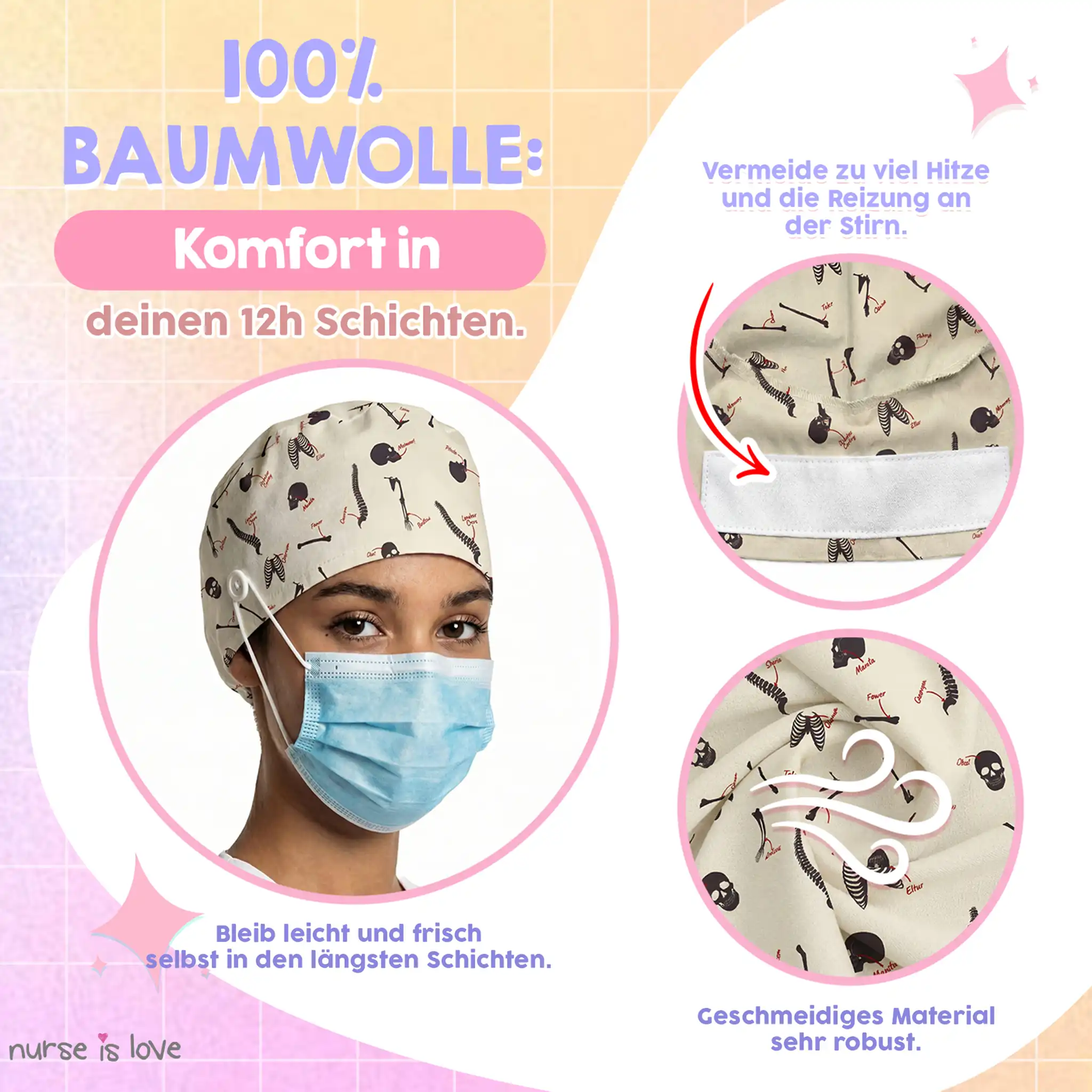 Knochenmütze für Krankenschwestern