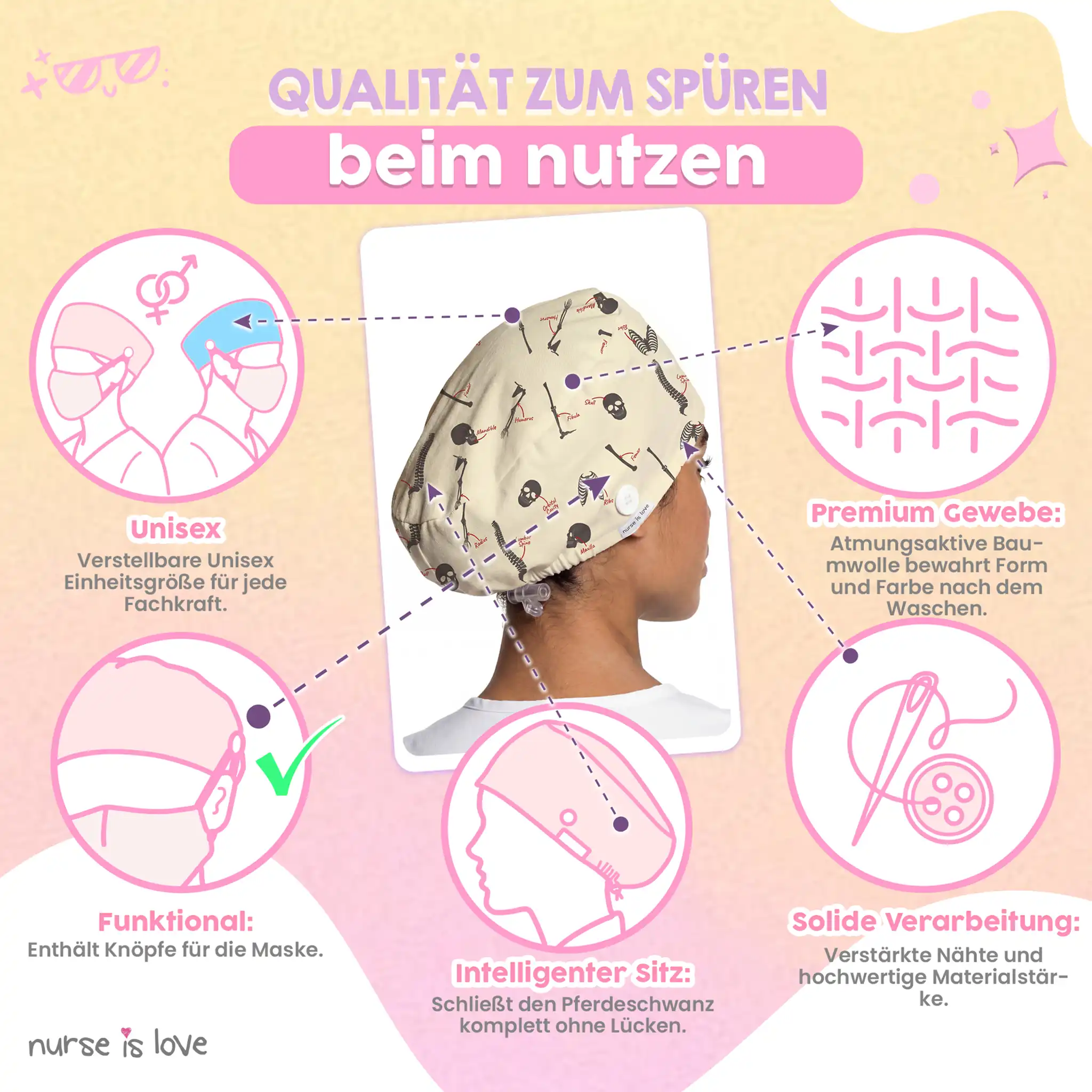 Knochenmütze für Krankenschwestern