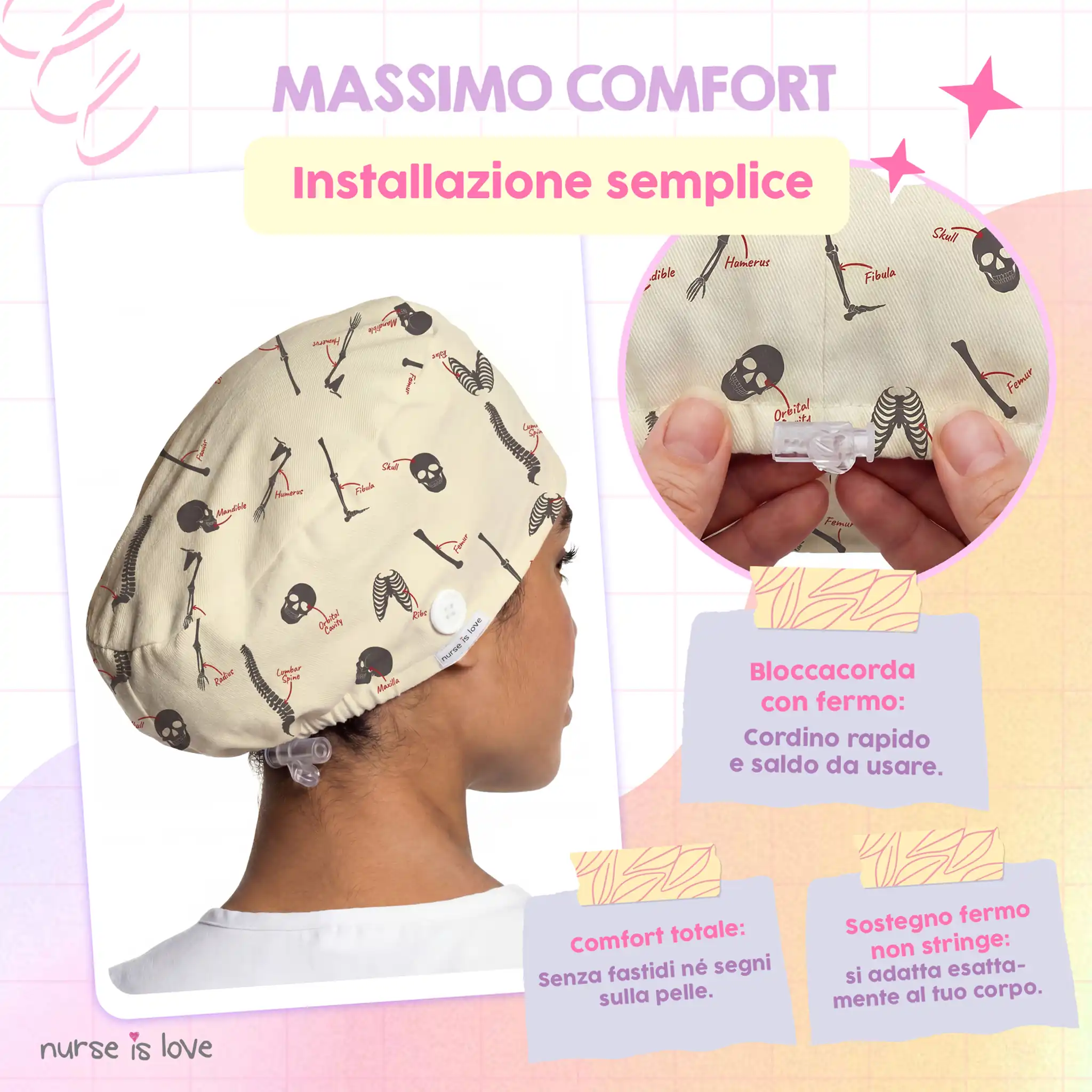 Cappello Ossa per Infermiere 