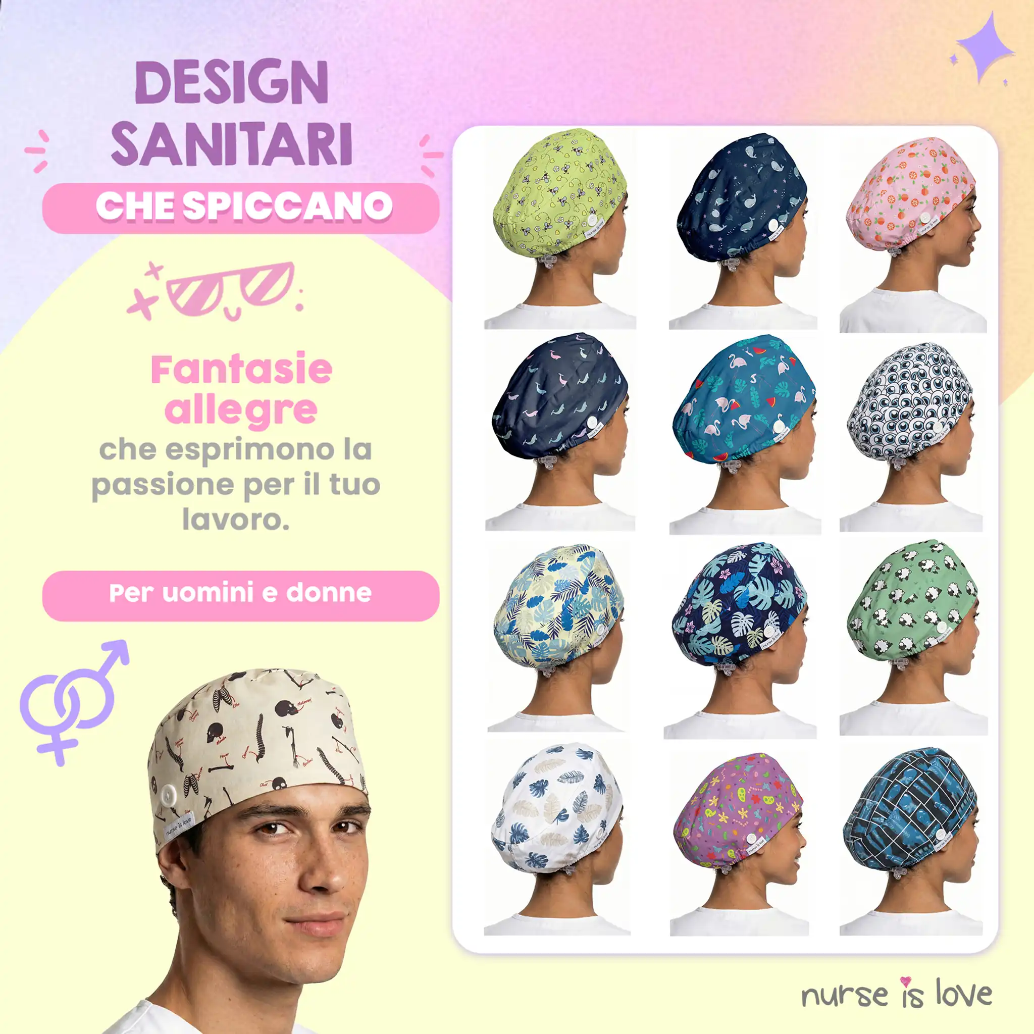 Cappello Ossa per Infermiere 