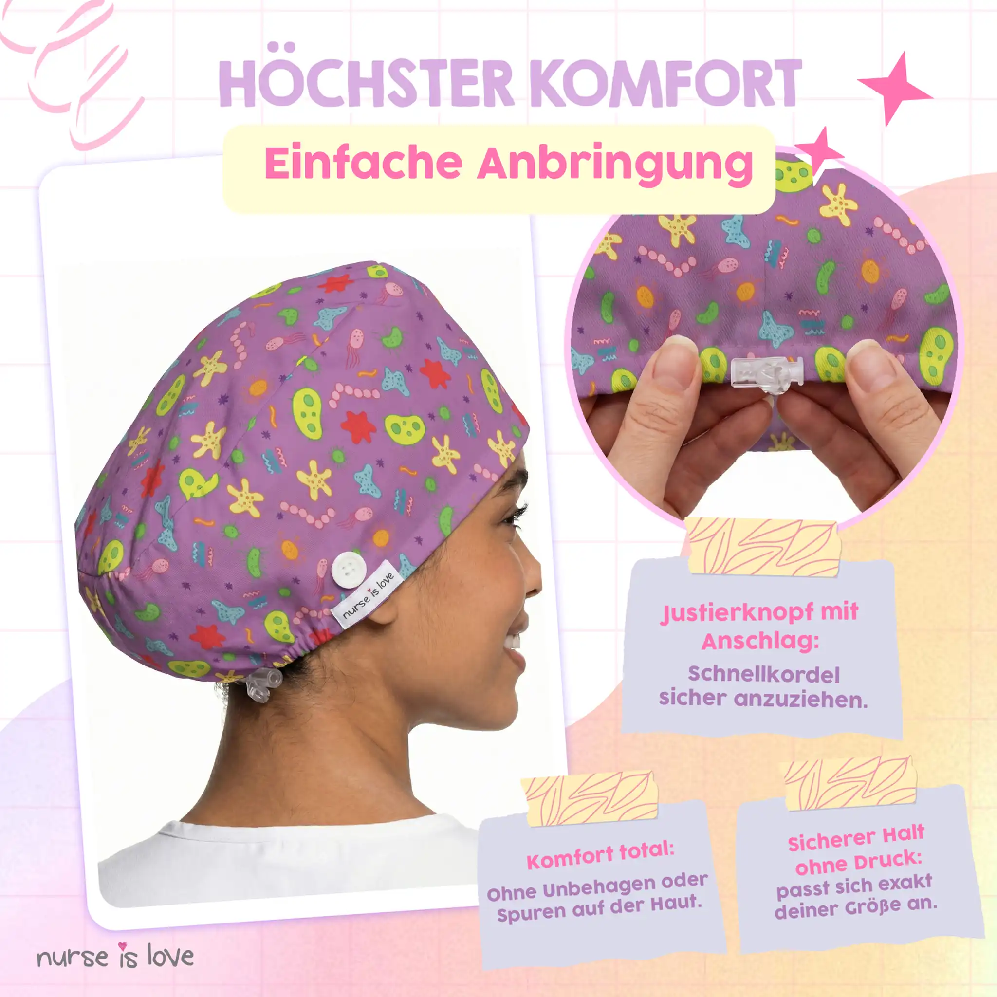 Mikroorganismen-Schutzhaube für Krankenschwestern