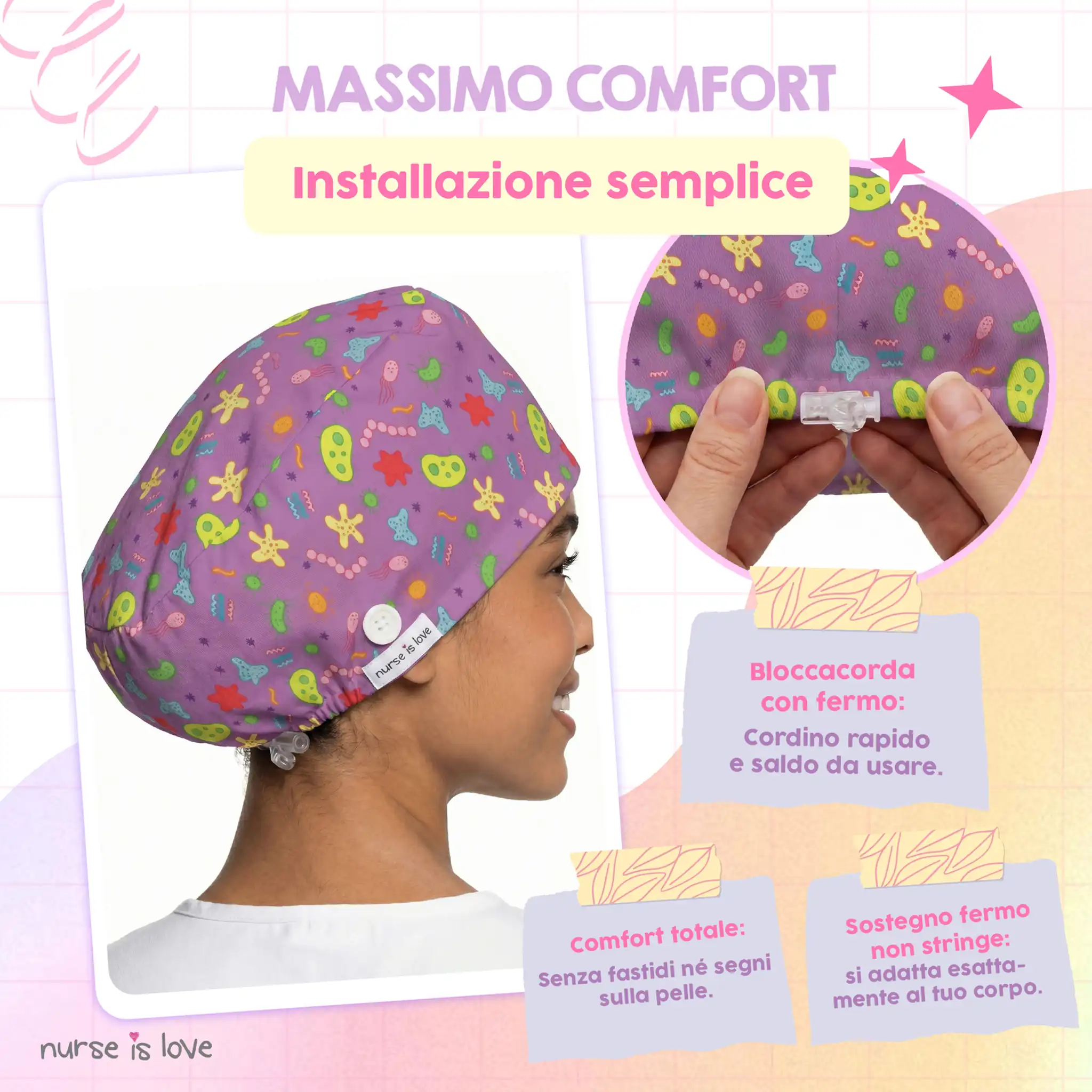 Cappello Microorganismi per Infermiere 