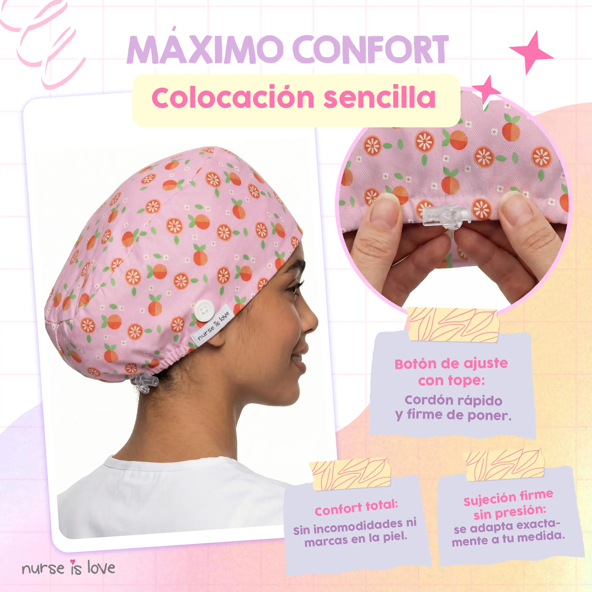 Gorro Naranjas para Enfermeras