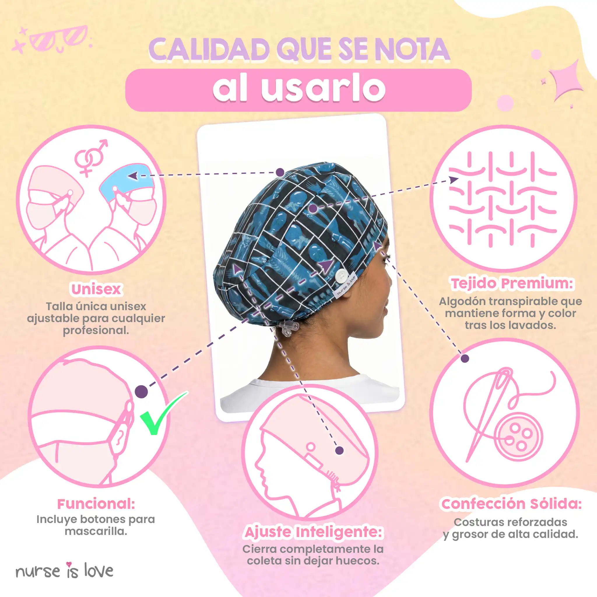 Gorro Raios X para Enfermeiras 