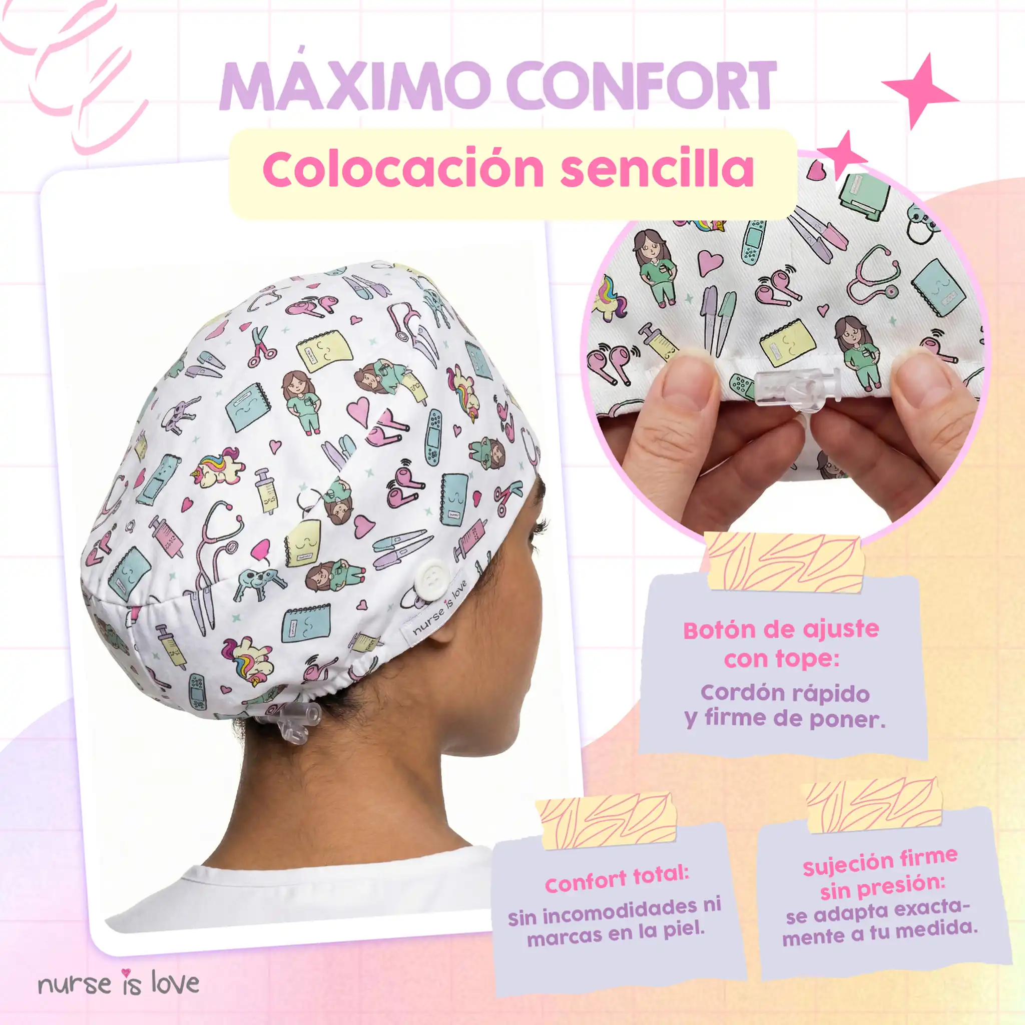 Gorro Unicornios para Enfermeras
