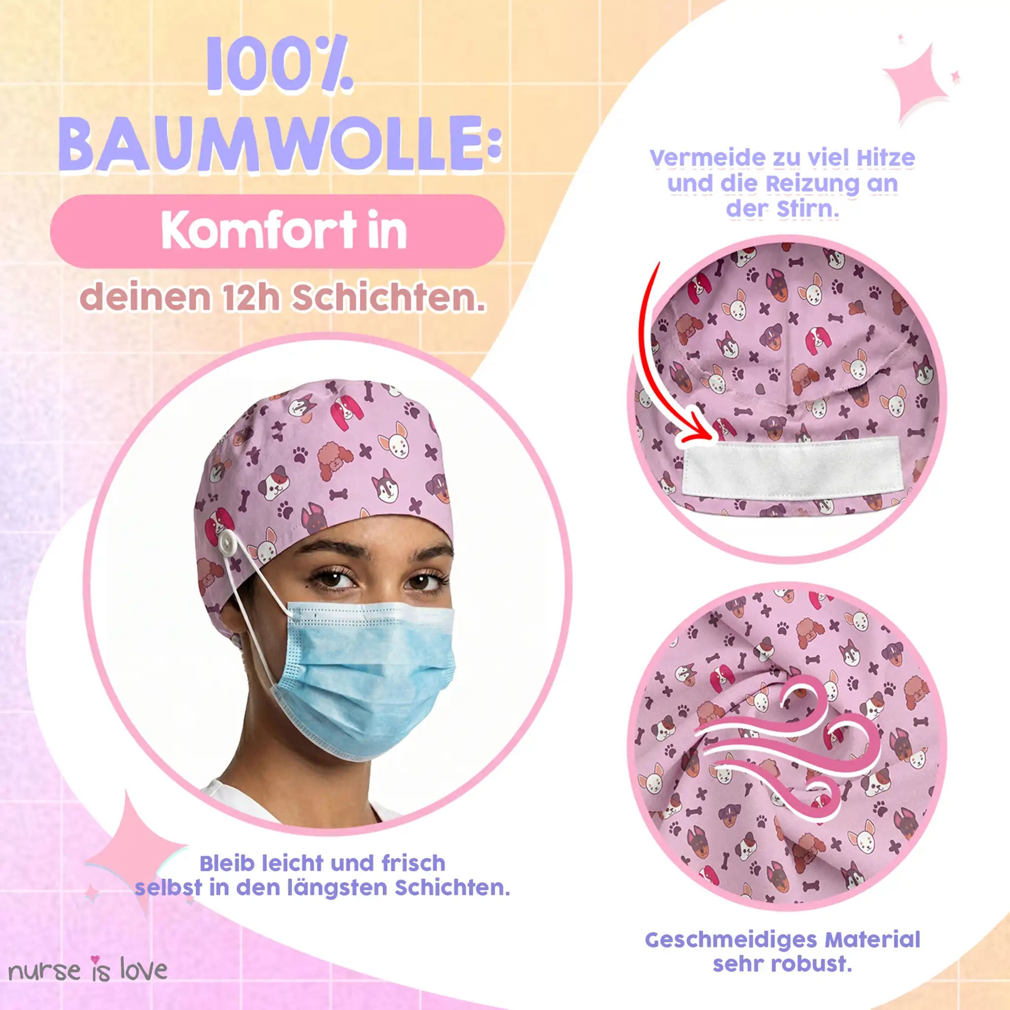 Tiermütze für Krankenschwestern