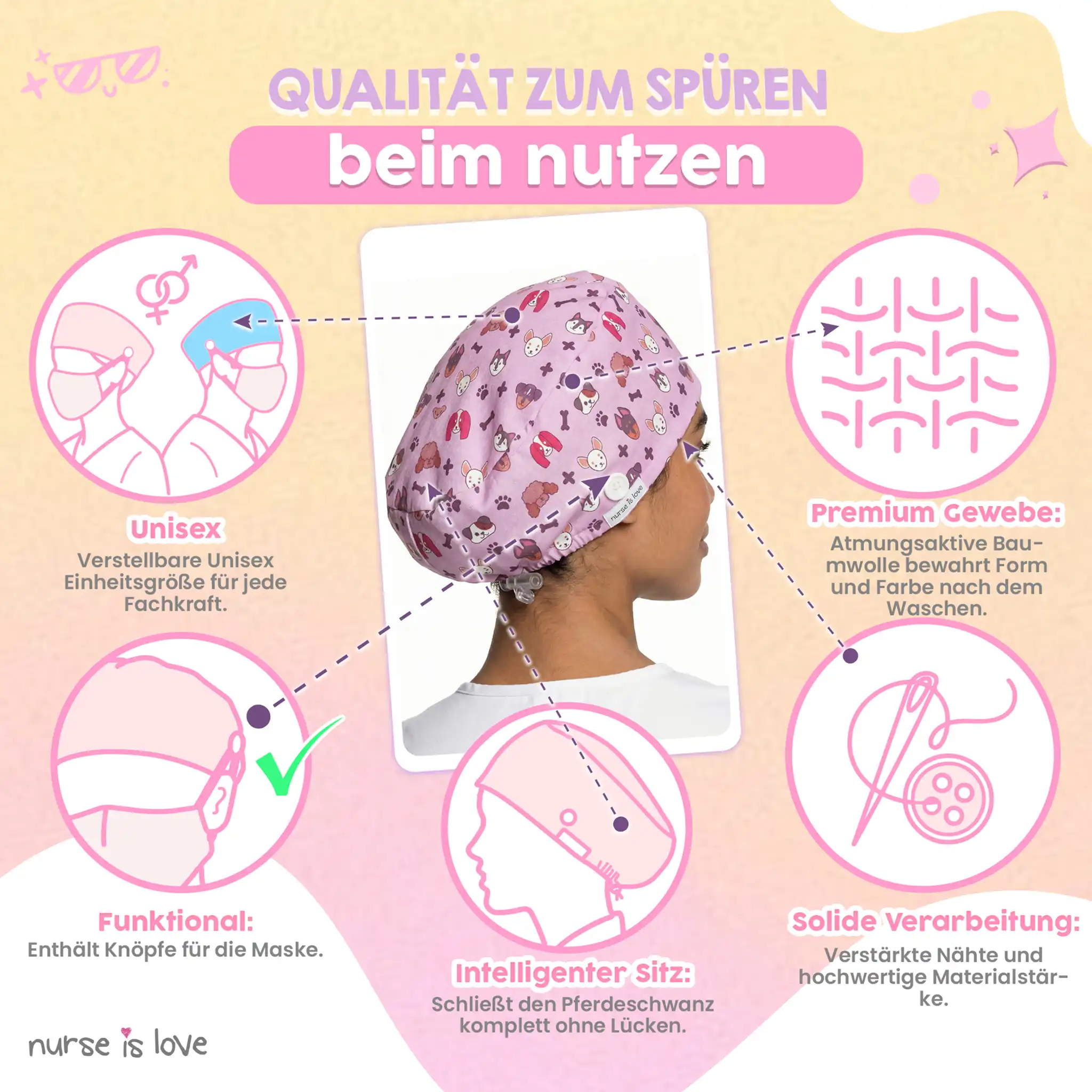 Tiermütze für Krankenschwestern