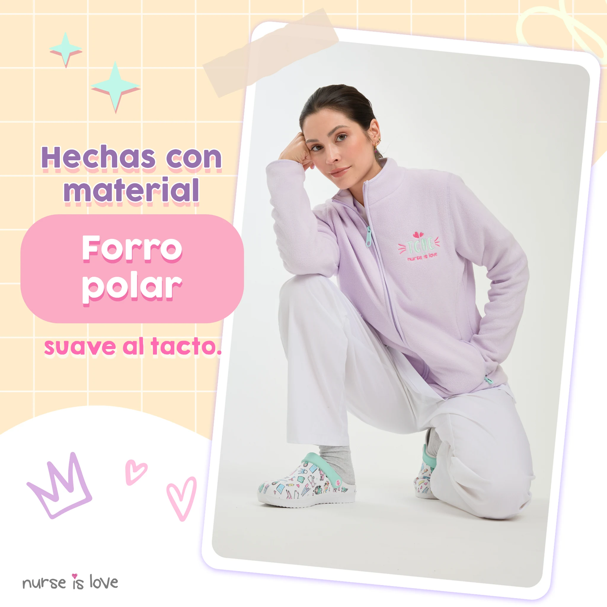 Chaqueta Polar Morado TCAE