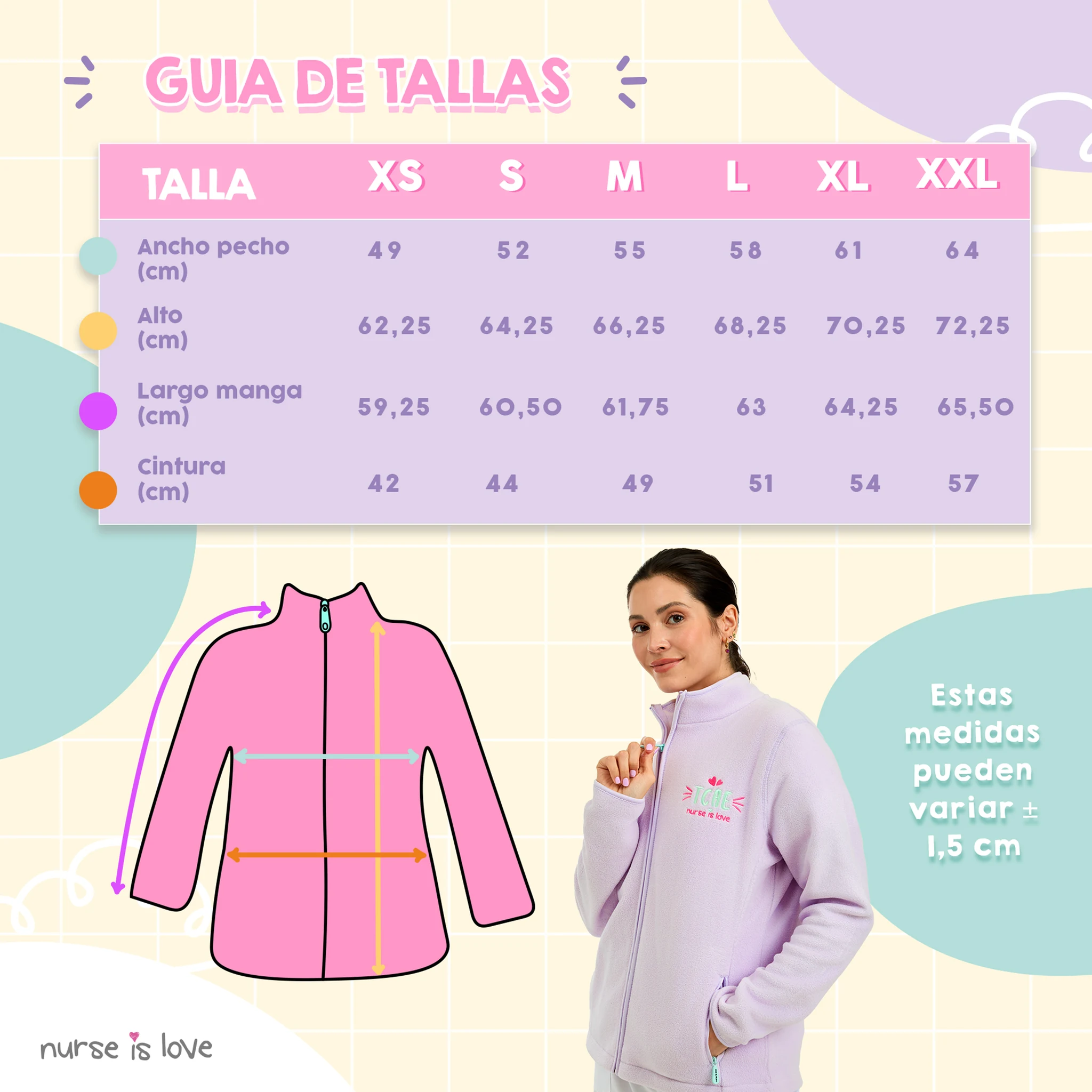 Chaqueta Polar Morado TCAE