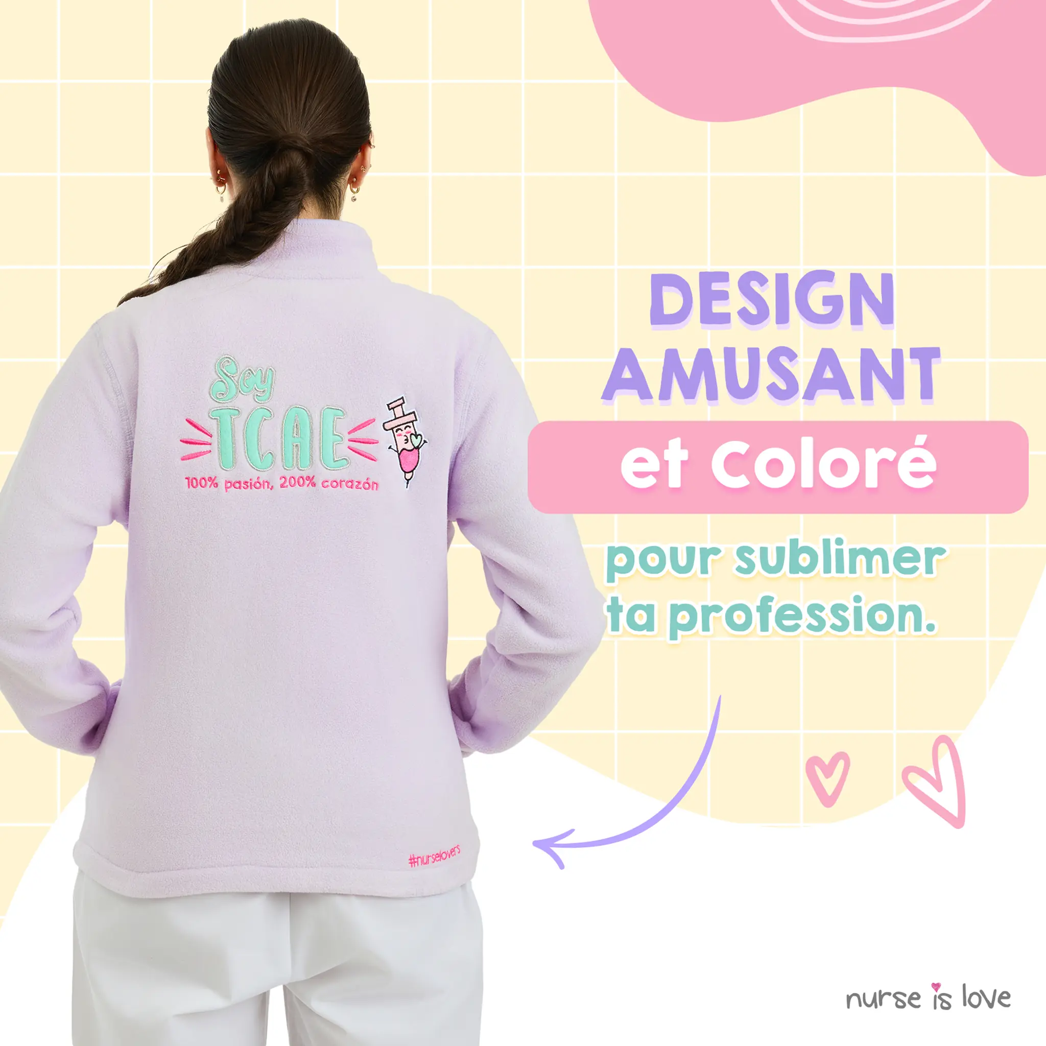 Chaqueta Polar Morado TCAE