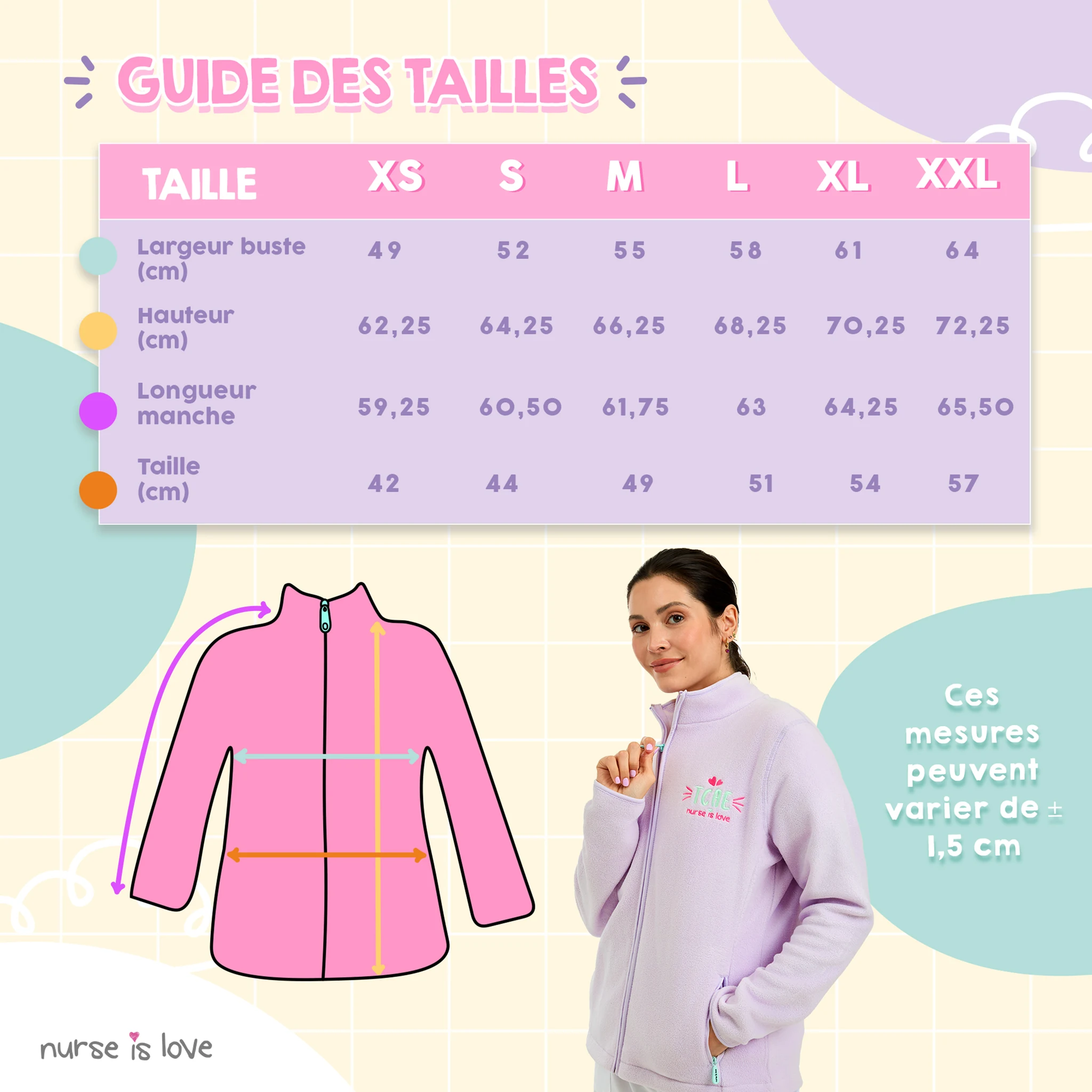 Chaqueta Polar Morado TCAE