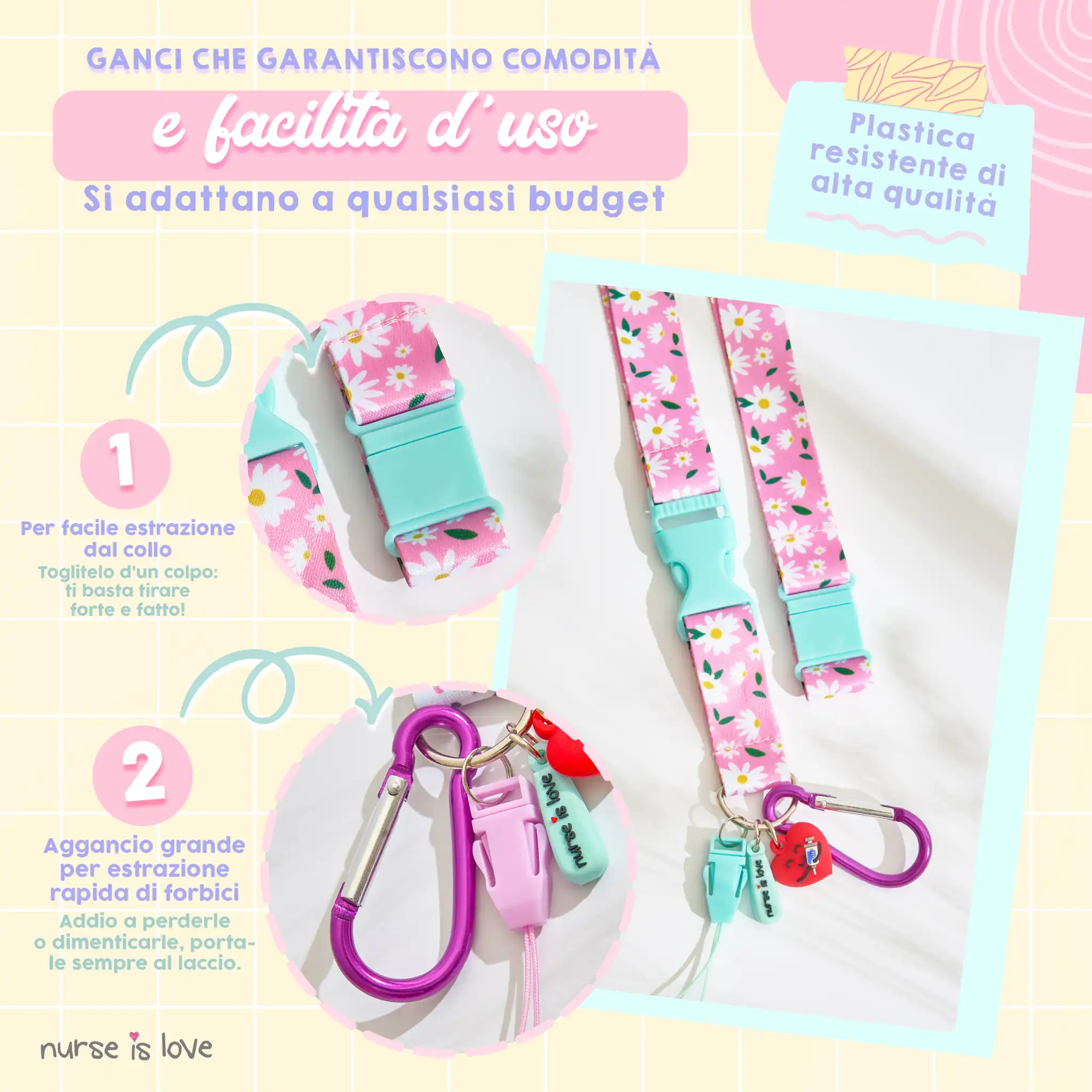 Lanyard Aqua Margherite