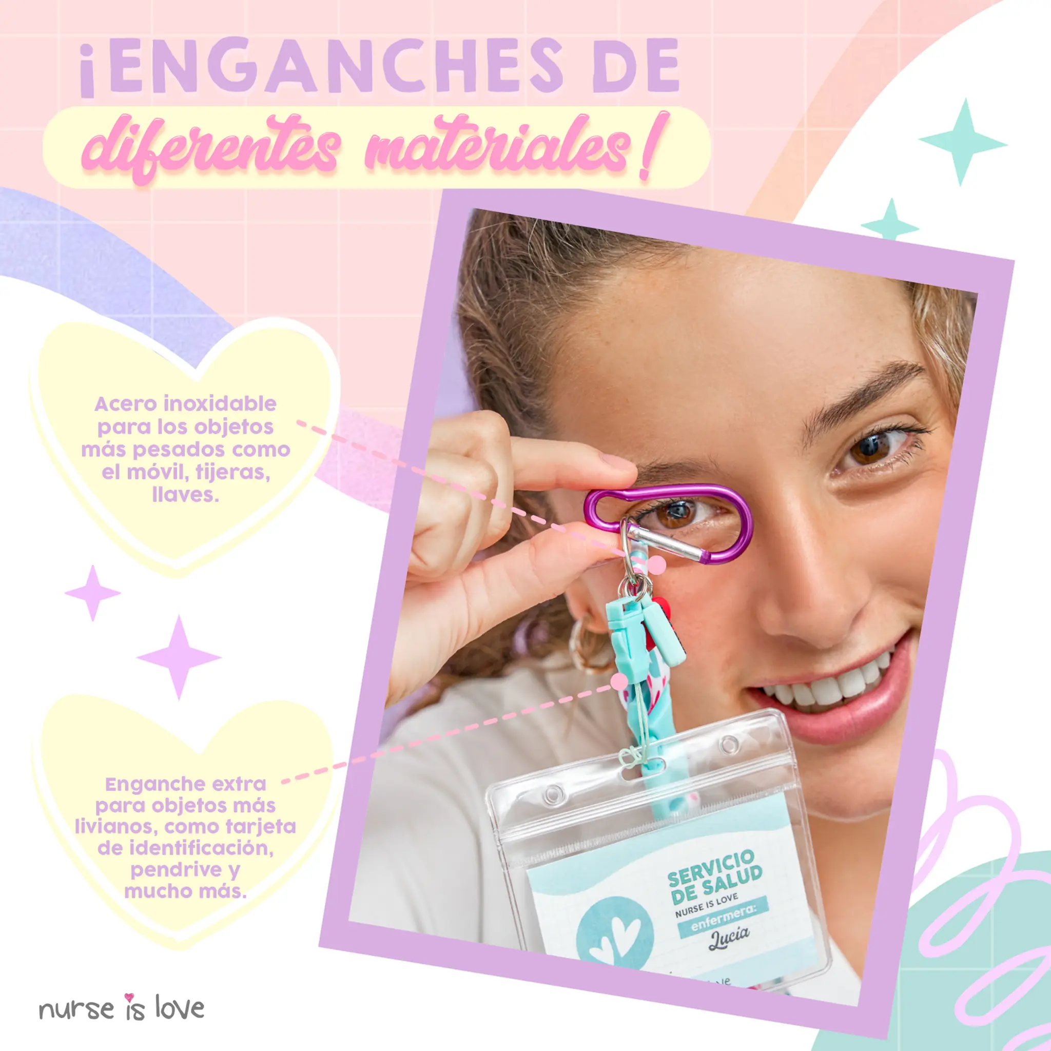 Lanyard Aqua Corazones