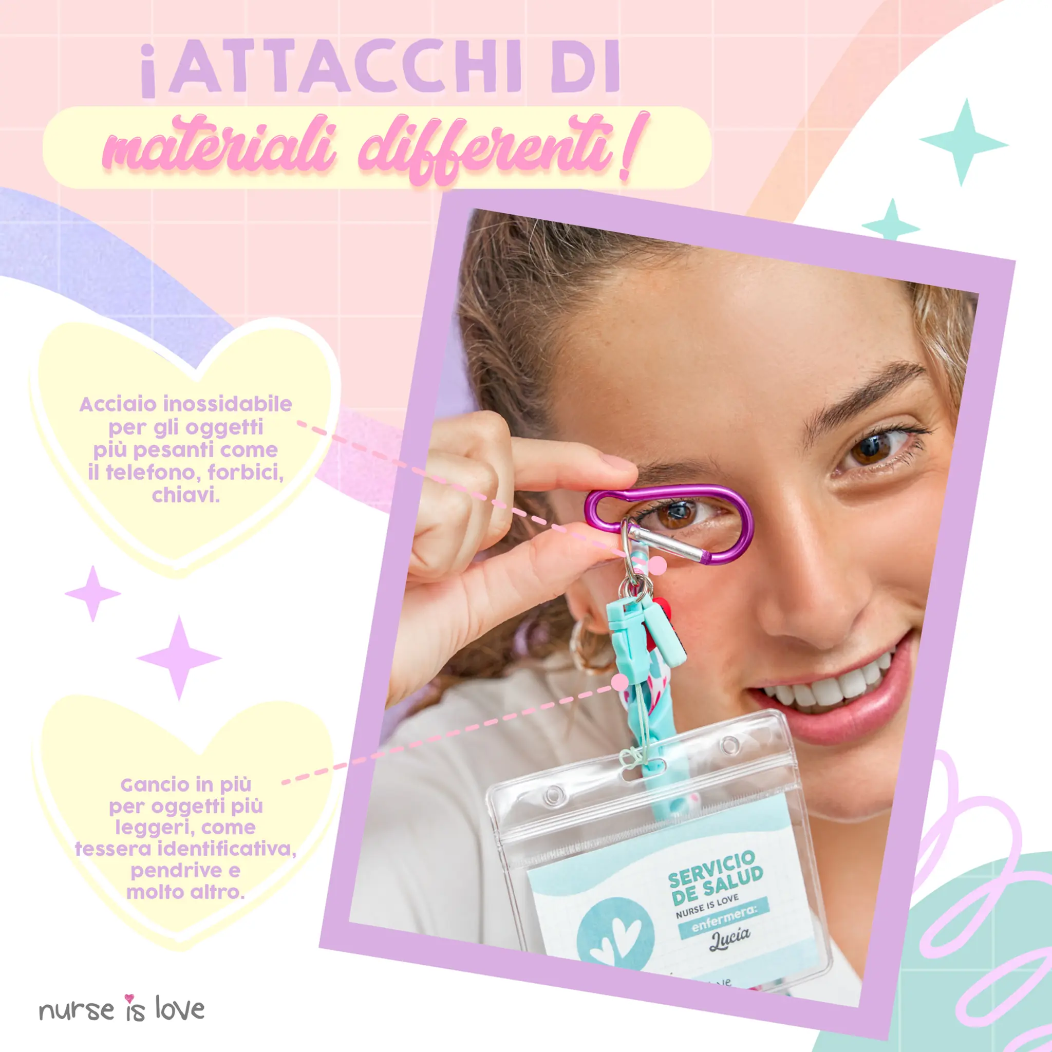 Lanyard Aqua Cuori