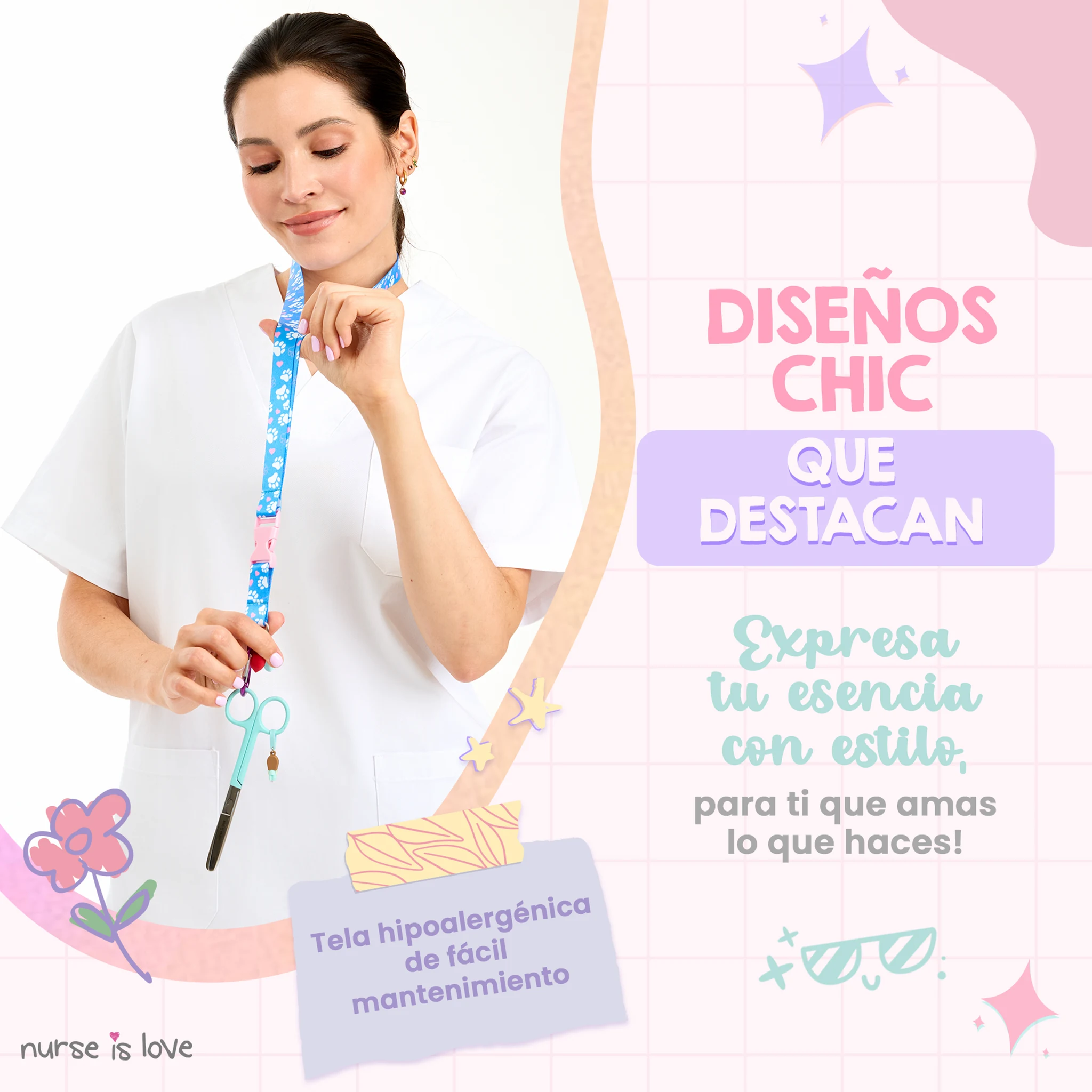 Lanyard Azul Huellas