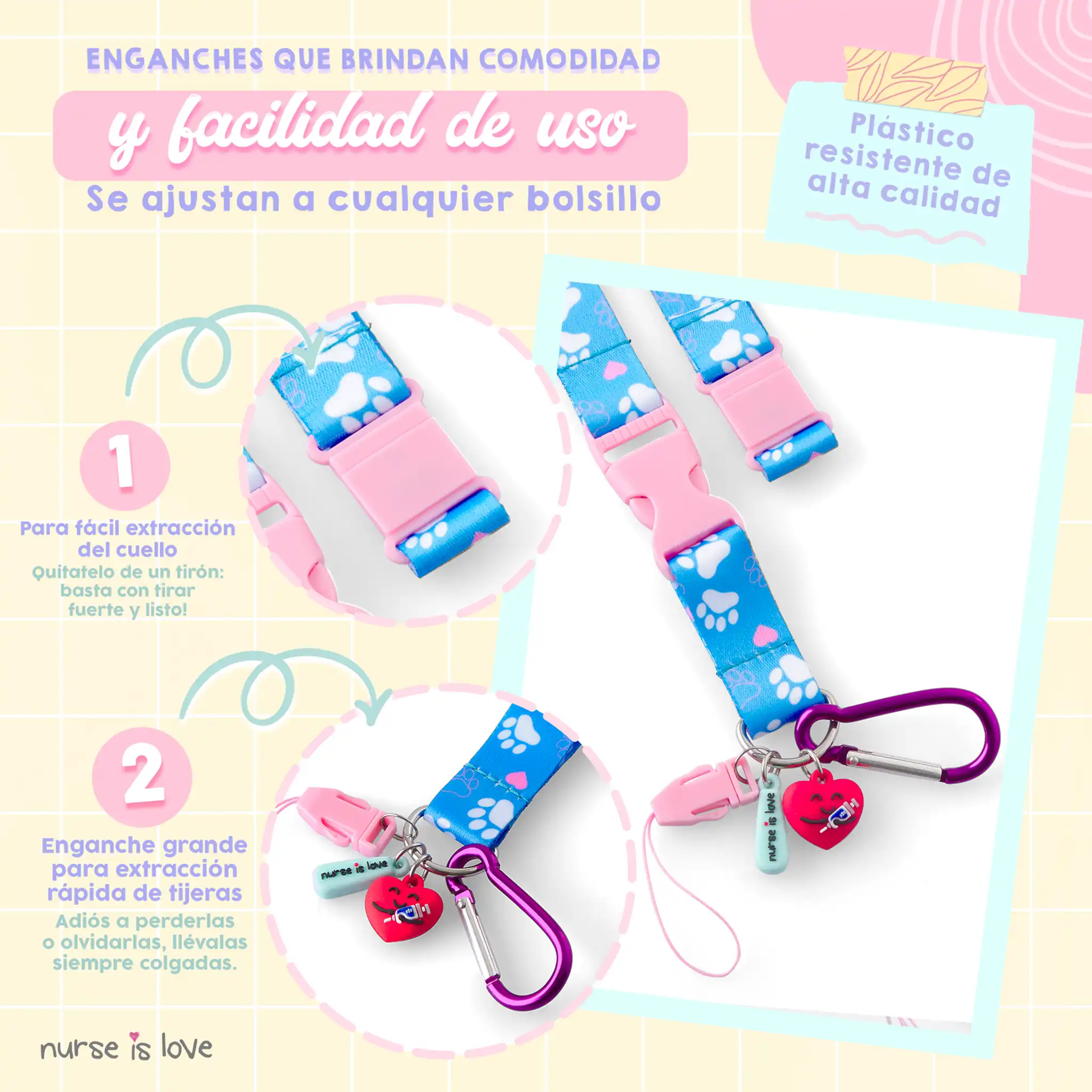 Lanyard Azul Huellas