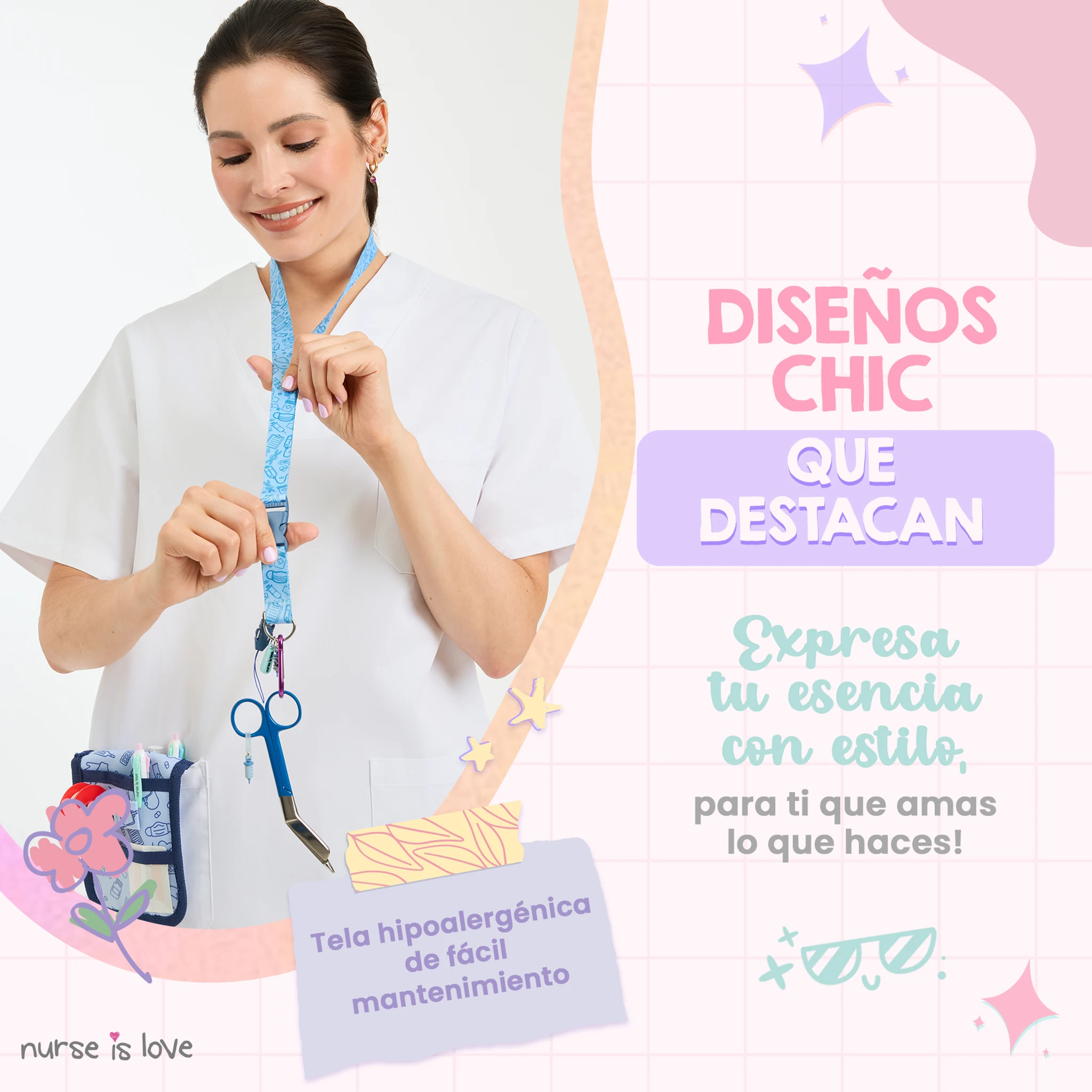 Lanyard Azul Unisex