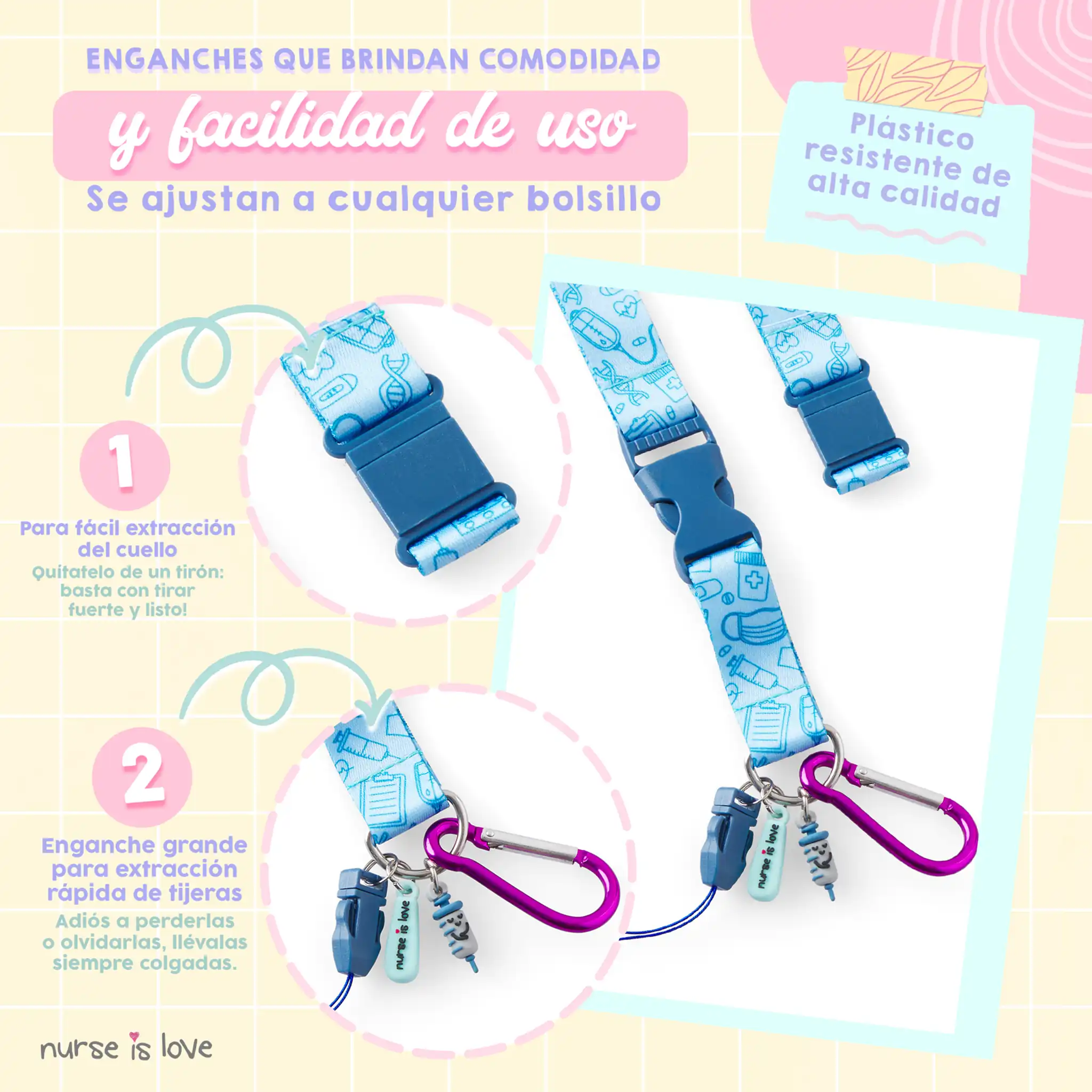 Lanyard Azul Unisex